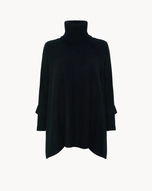 Poncho Ciara noir made by Kutjen