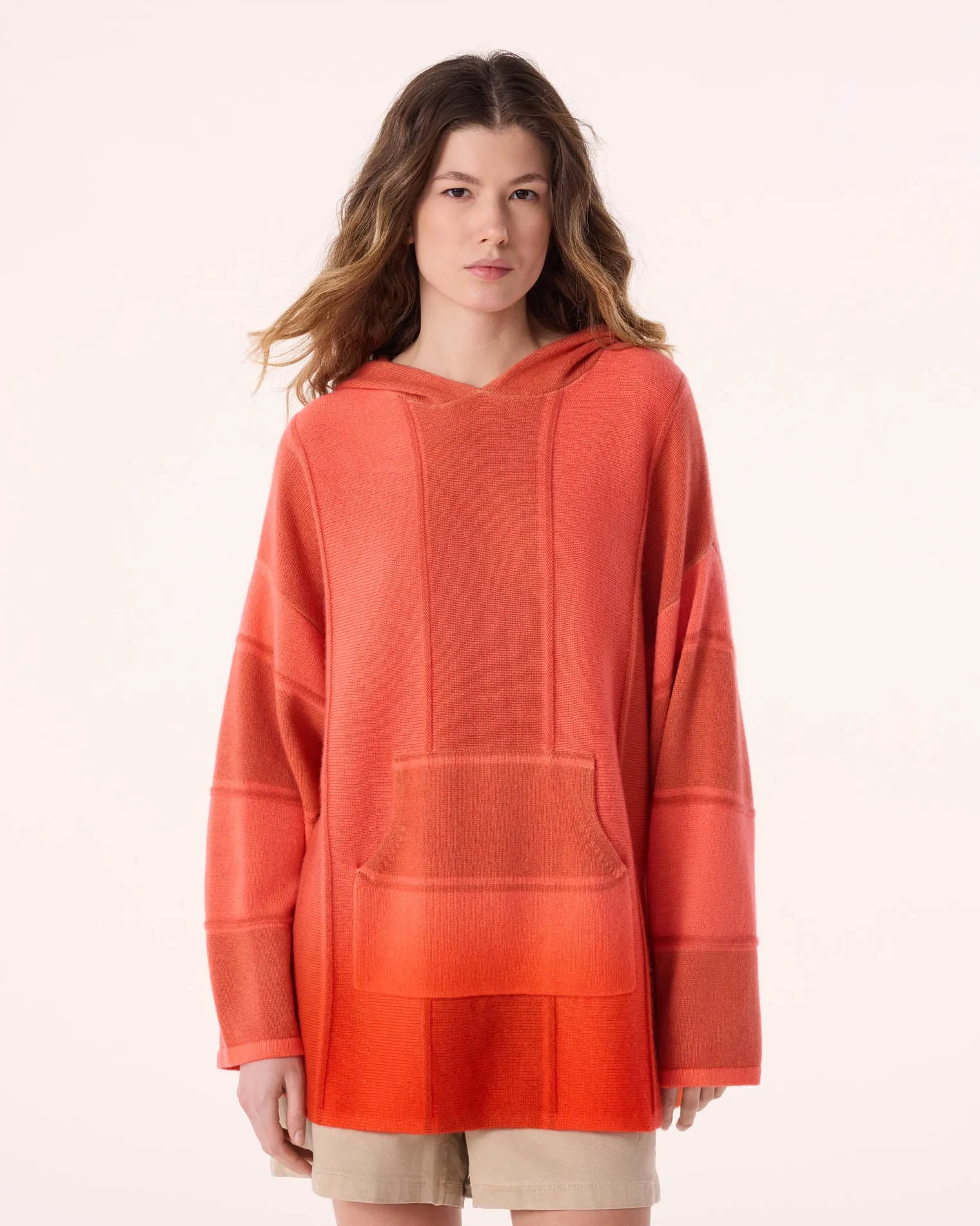 Poncho Baja Dye orange hibiscus sold by Kutjen product image thumbnail 2