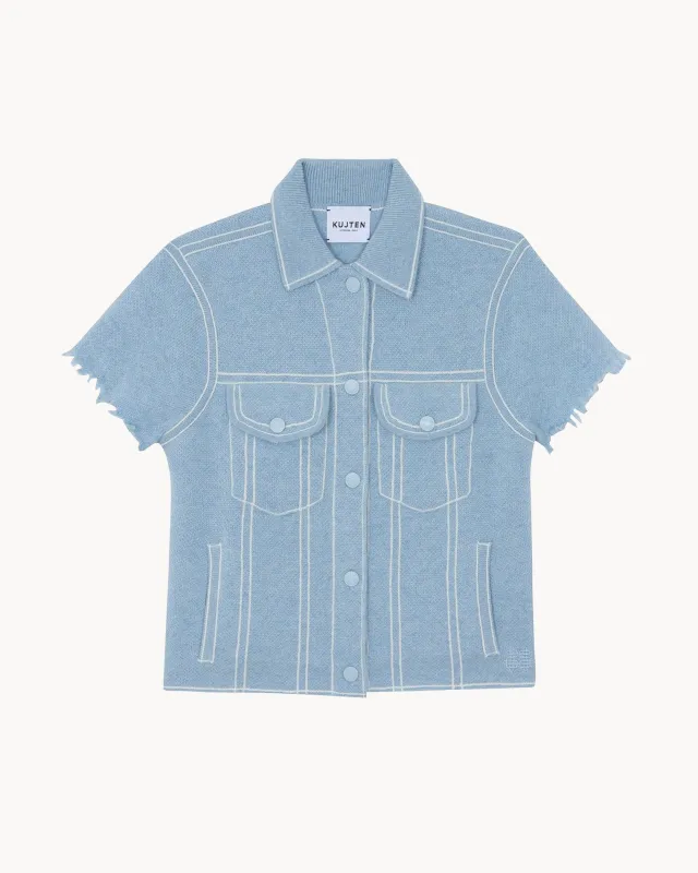 Veste Jessinda bleu ciel brise sold by Kutjen