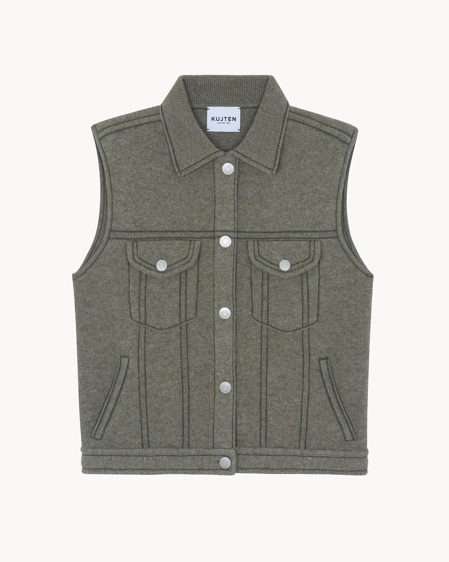 Veste Jess kaki chiné sold by Kutjen