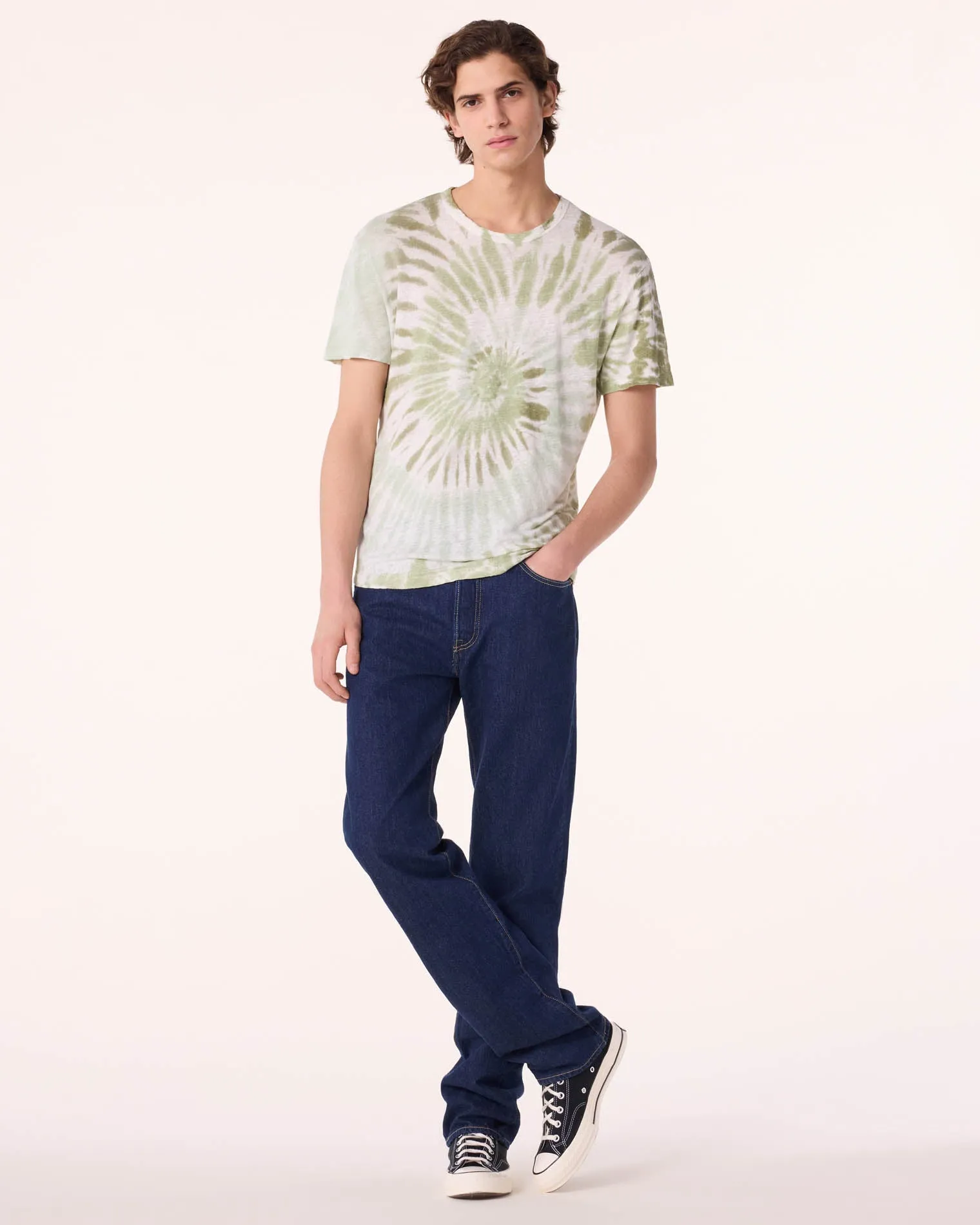 T-Shirt Karim Tie Dye kaki chiné sold by Kutjen