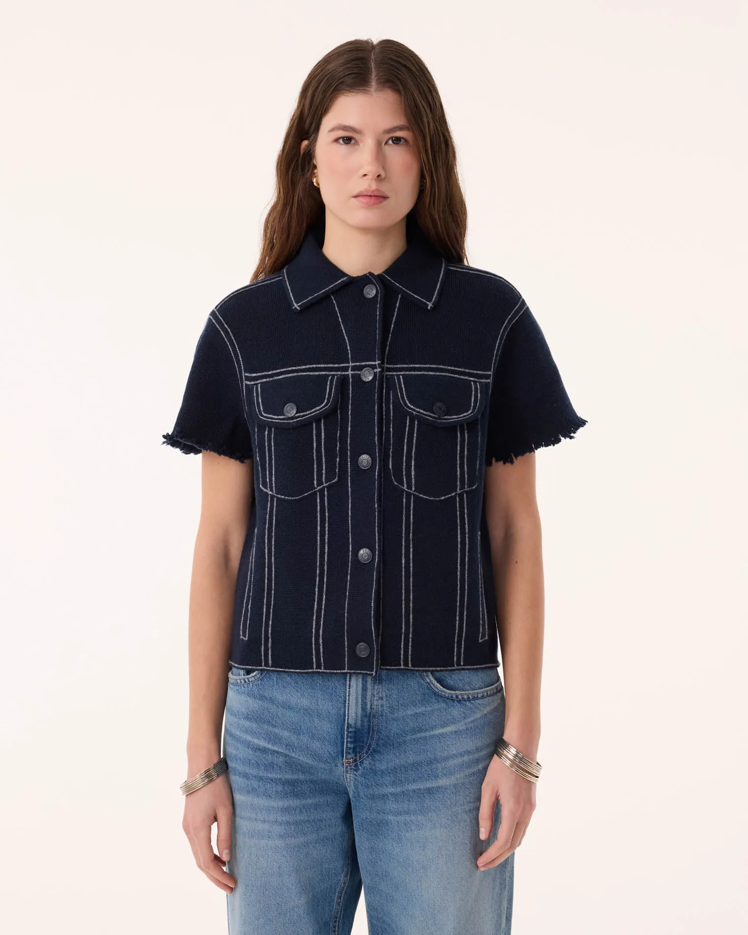 Veste Jessinda bleu marine foncé sold by Kutjen product image thumbnail 3