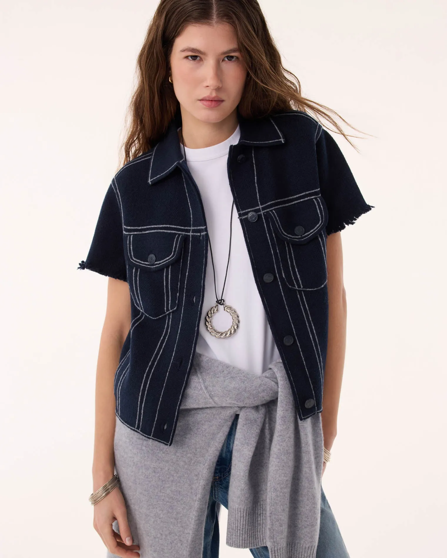 Veste Jessinda bleu marine foncé sold by Kutjen product image thumbnail 2
