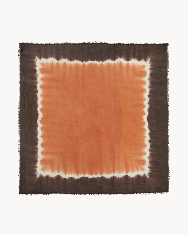 Très Grand Bandana Effy Uni Square Dye moka intense made by Kutjen