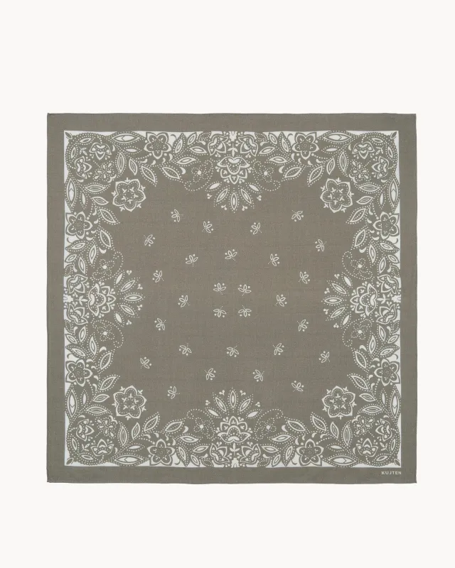 Grand Bandana Helia kaki chiné made by Kutjen