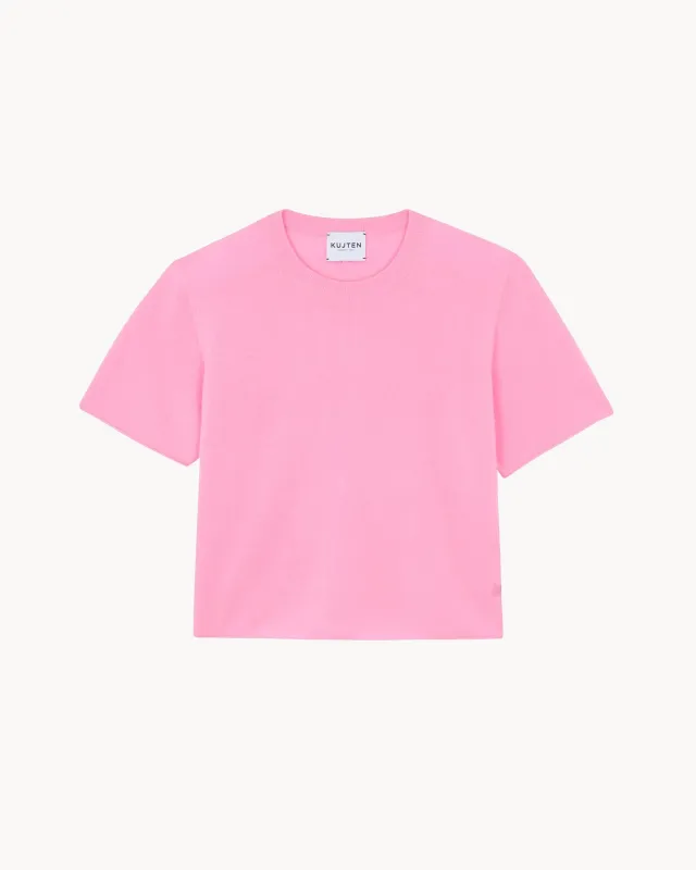 T-Shirt Uni rose bonbon made by Kutjen