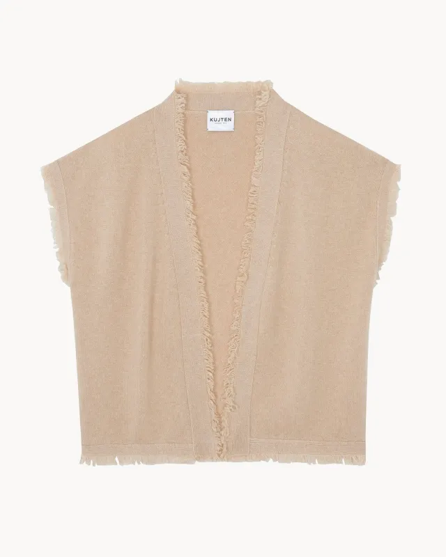 Gilet Nessa beige organic made by Kutjen