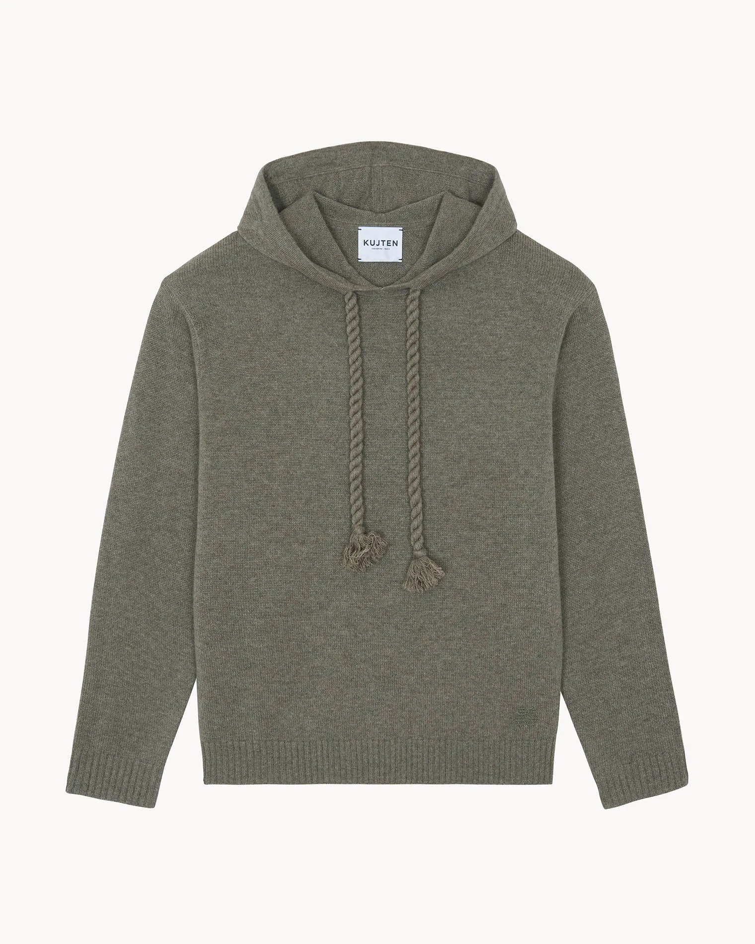 Pull Hoodie Bakia kaki chiné sold by Kutjen