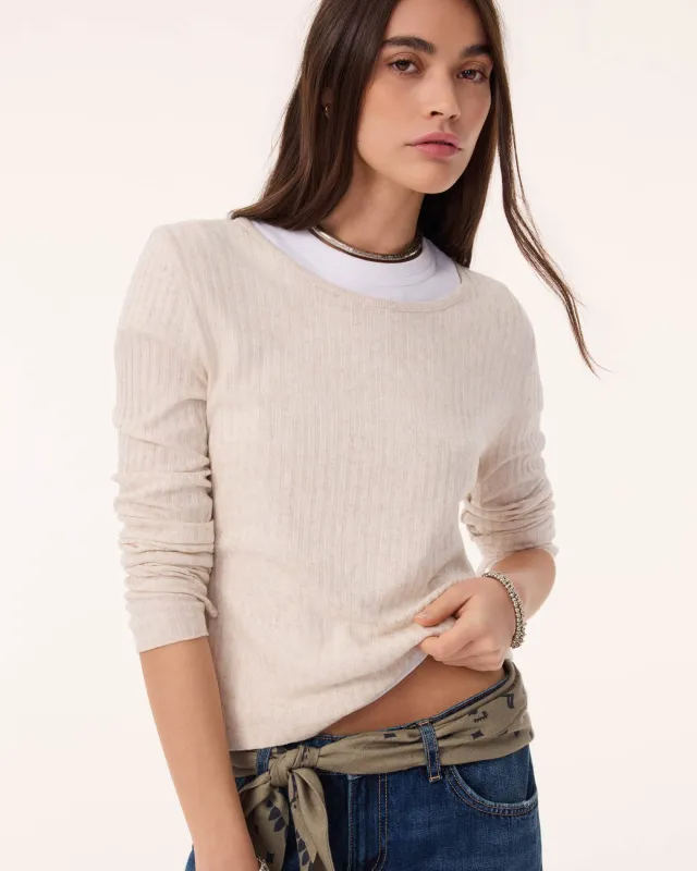 Pull Maori Linvi beige chiné made by Kutjen