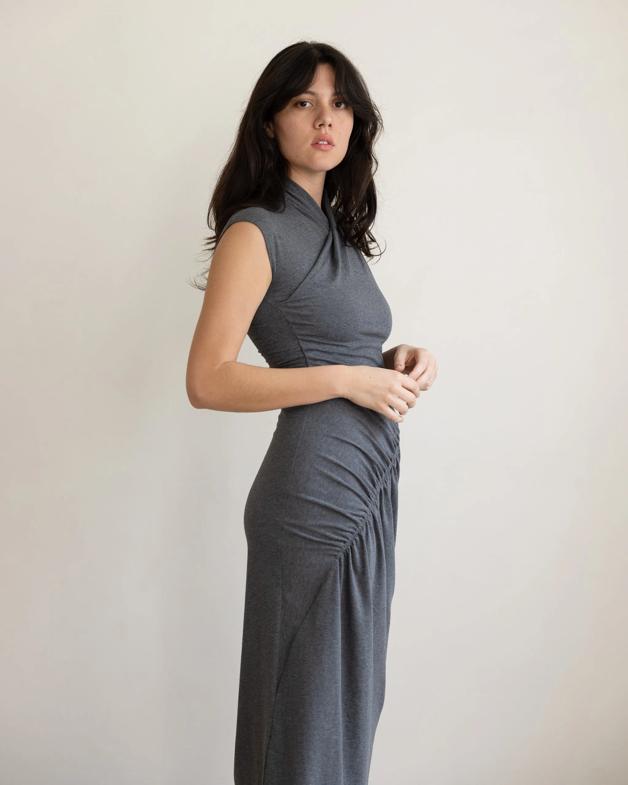 Mira Gathered Knit Dress sold by Pari Desai product image thumbnail 2