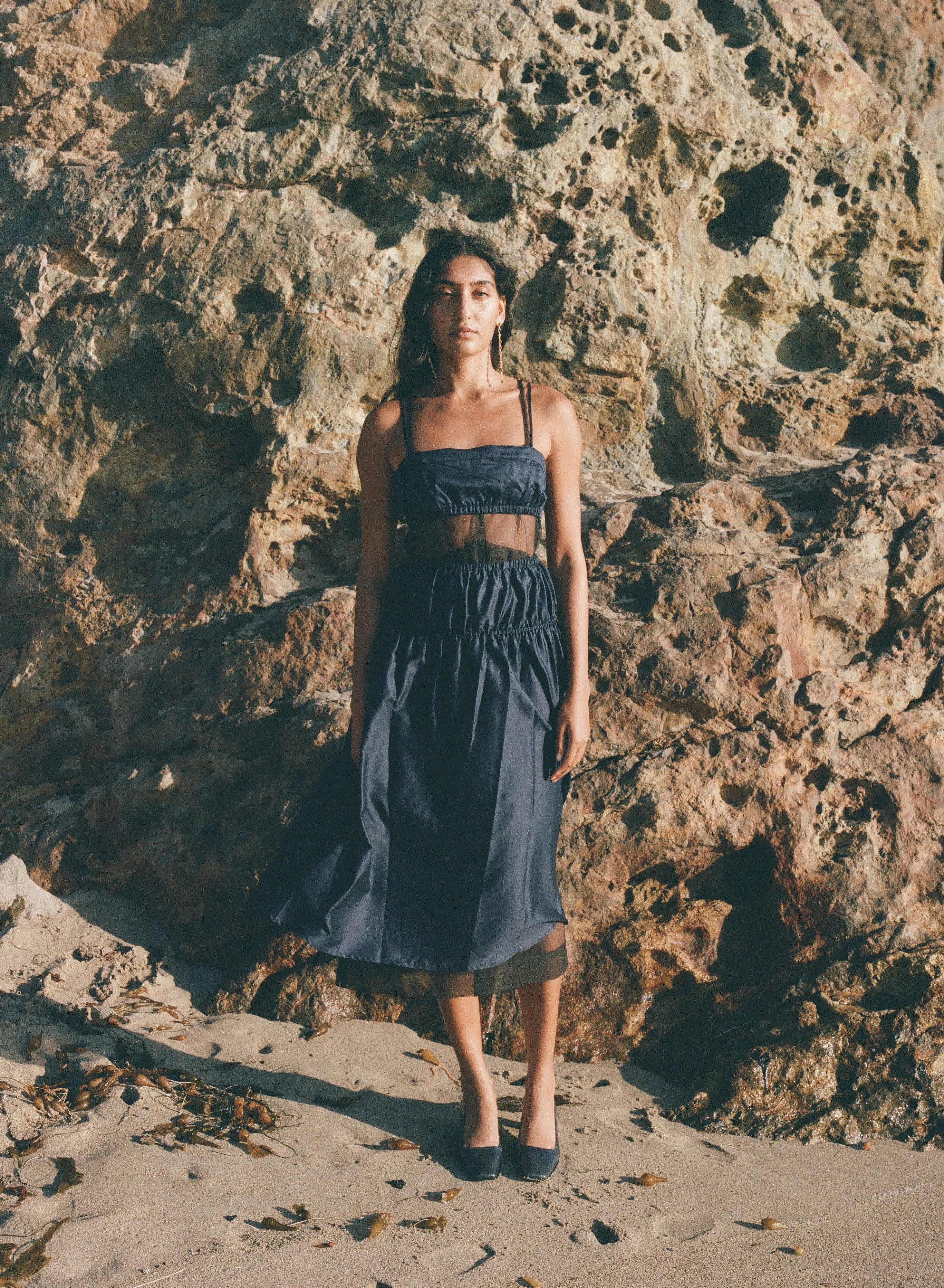 Lusha Skirt Navy sold by Pari Desai