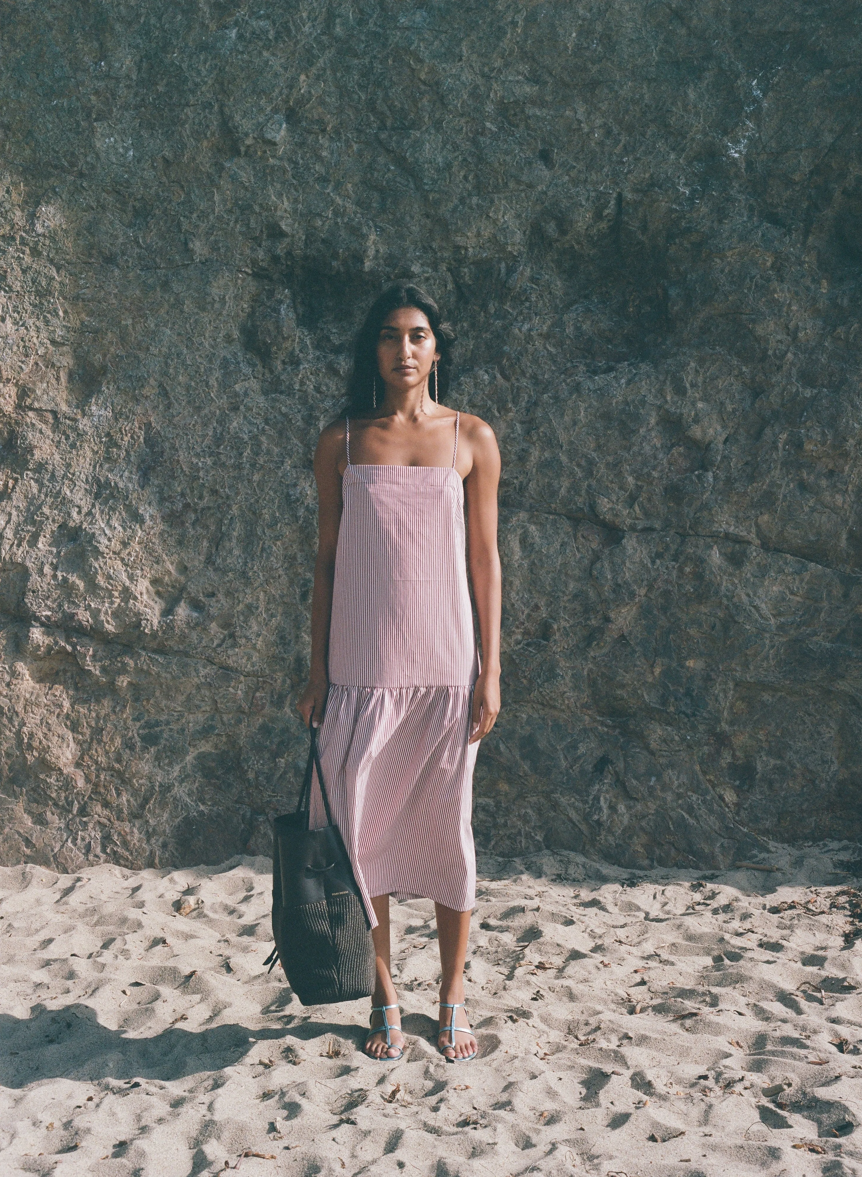 Emman Striped Drop Waist Dress sold by Pari Desai