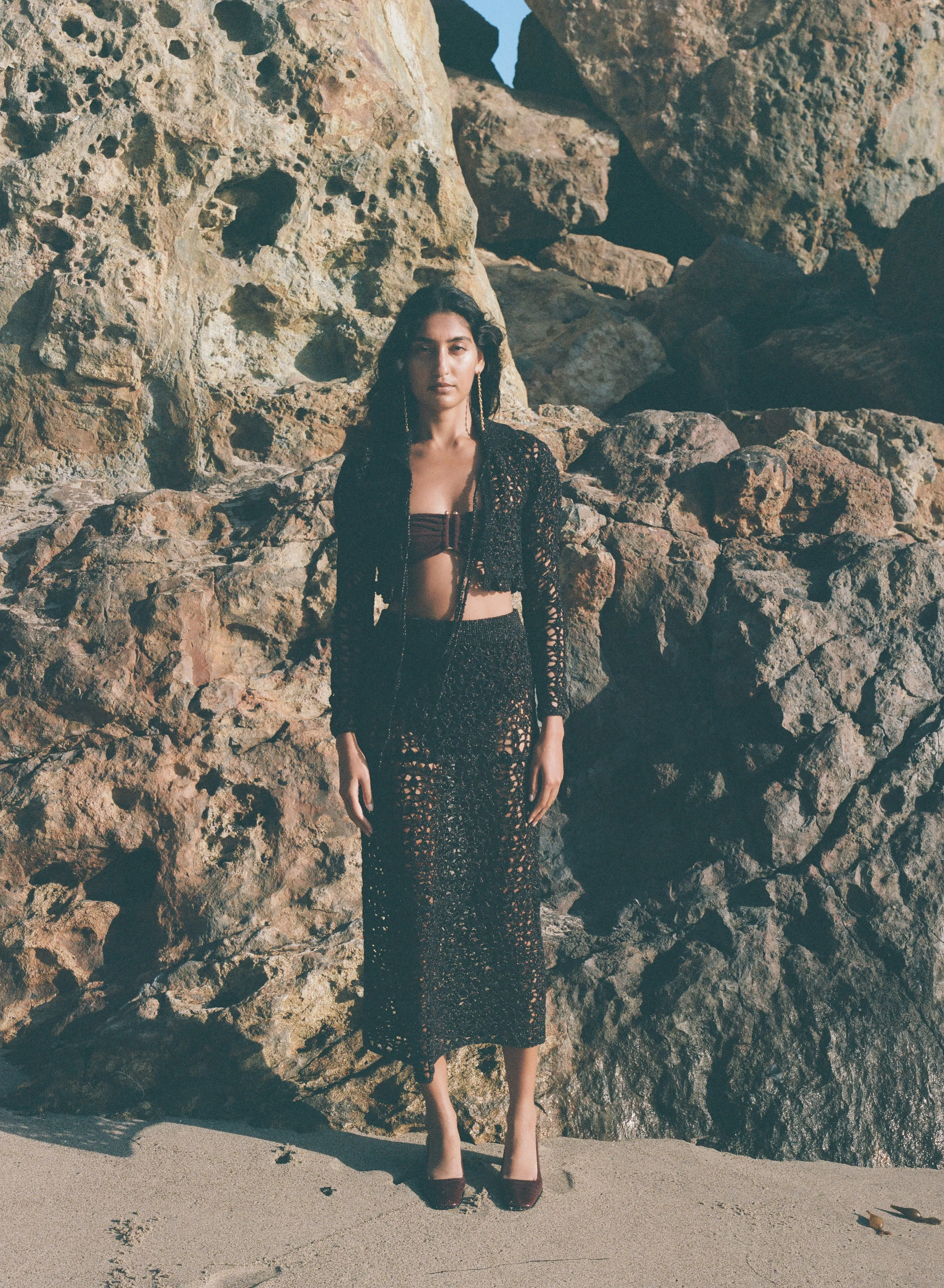 Soha Lace Crochet Midi Skirt sold by Pari Desai product image thumbnail 5