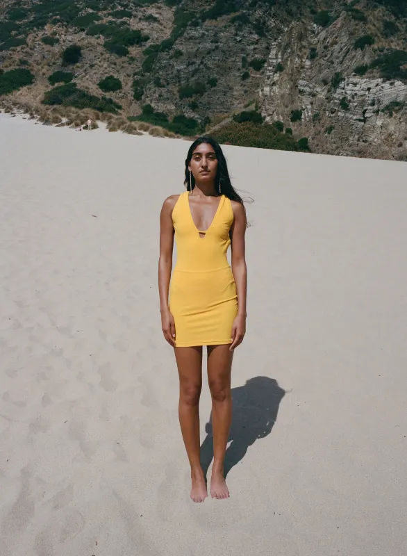 Indra Low Back Halter Swimsuit Yuzu made by Pari Desai