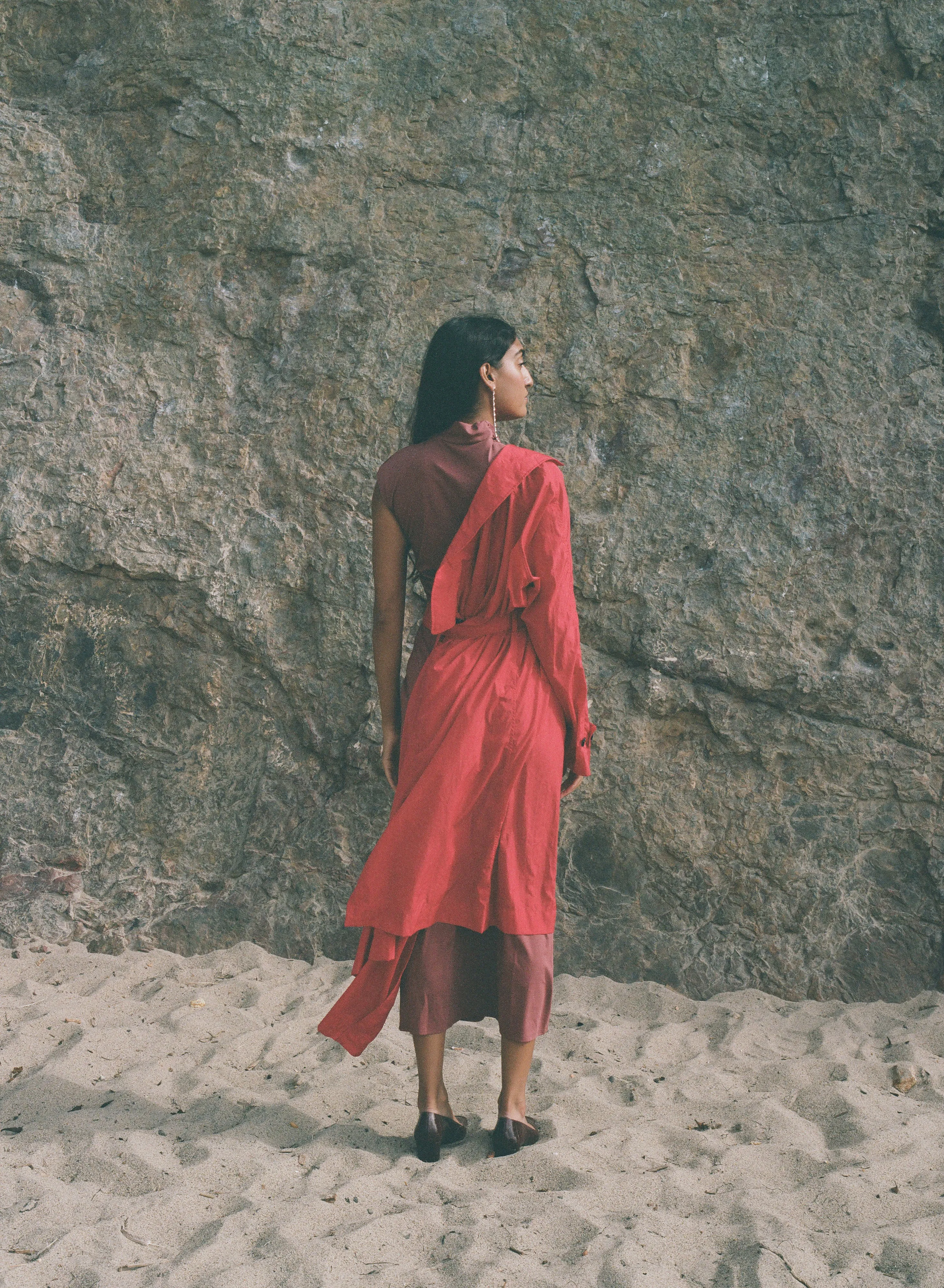 Vivienne Parachute Trench True Red sold by Pari Desai product image thumbnail 2