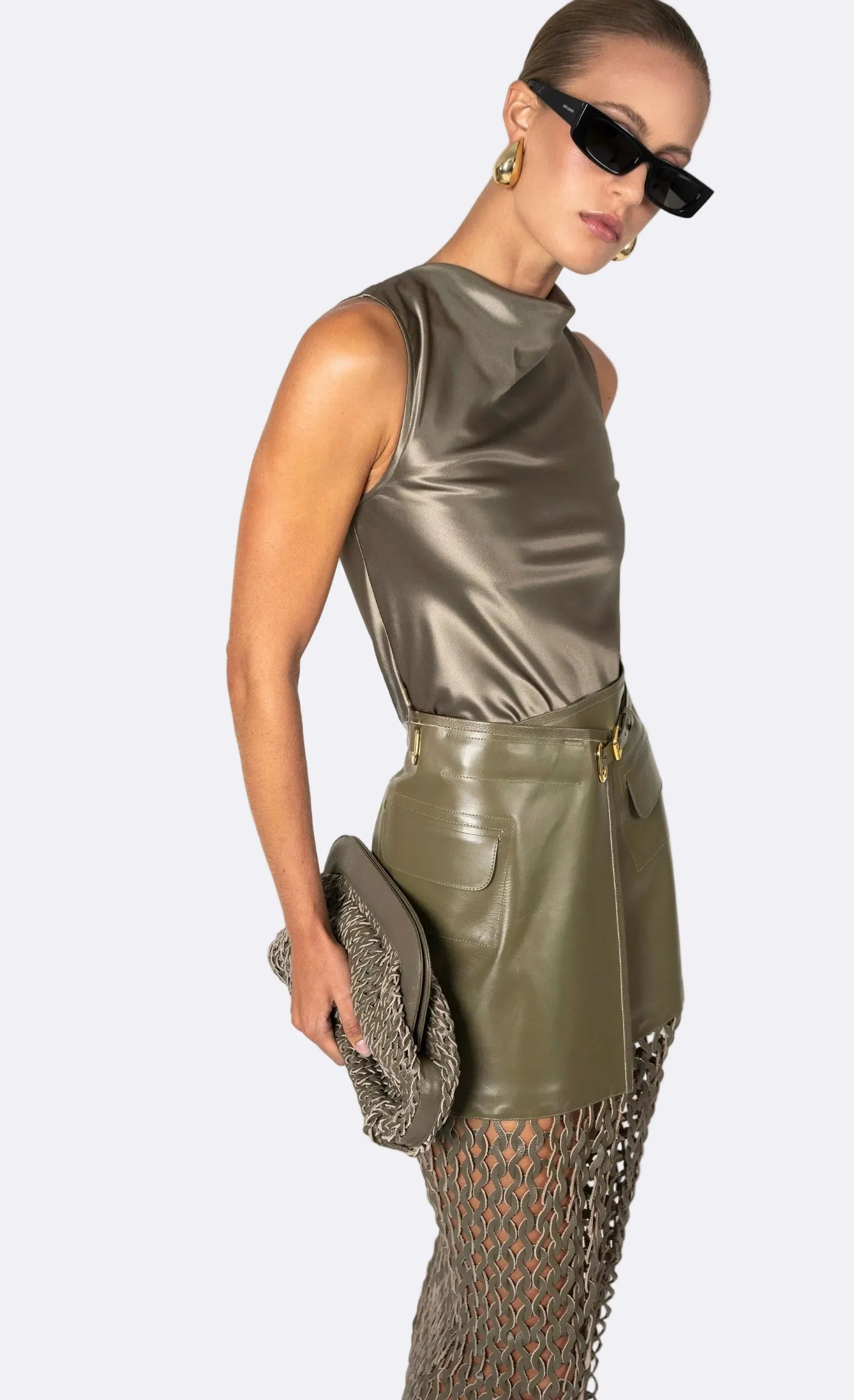 Kallan Skirt - Army sold by Nonchalant Label product image thumbnail 2