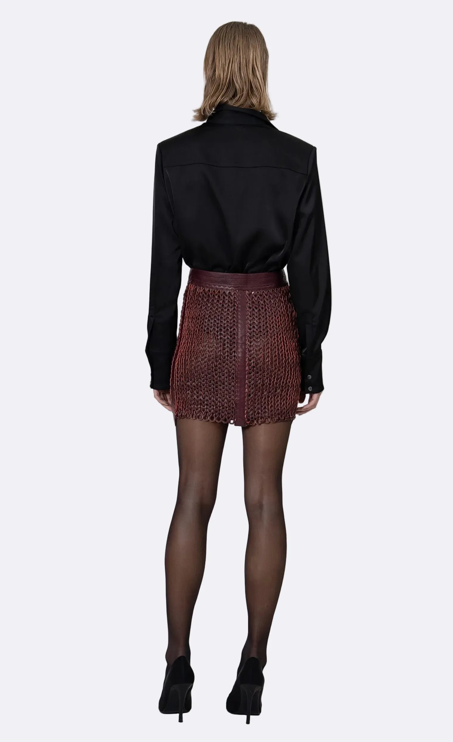 Kaiden Skirt - Bordeaux sold by Nonchalant Label product image thumbnail 3