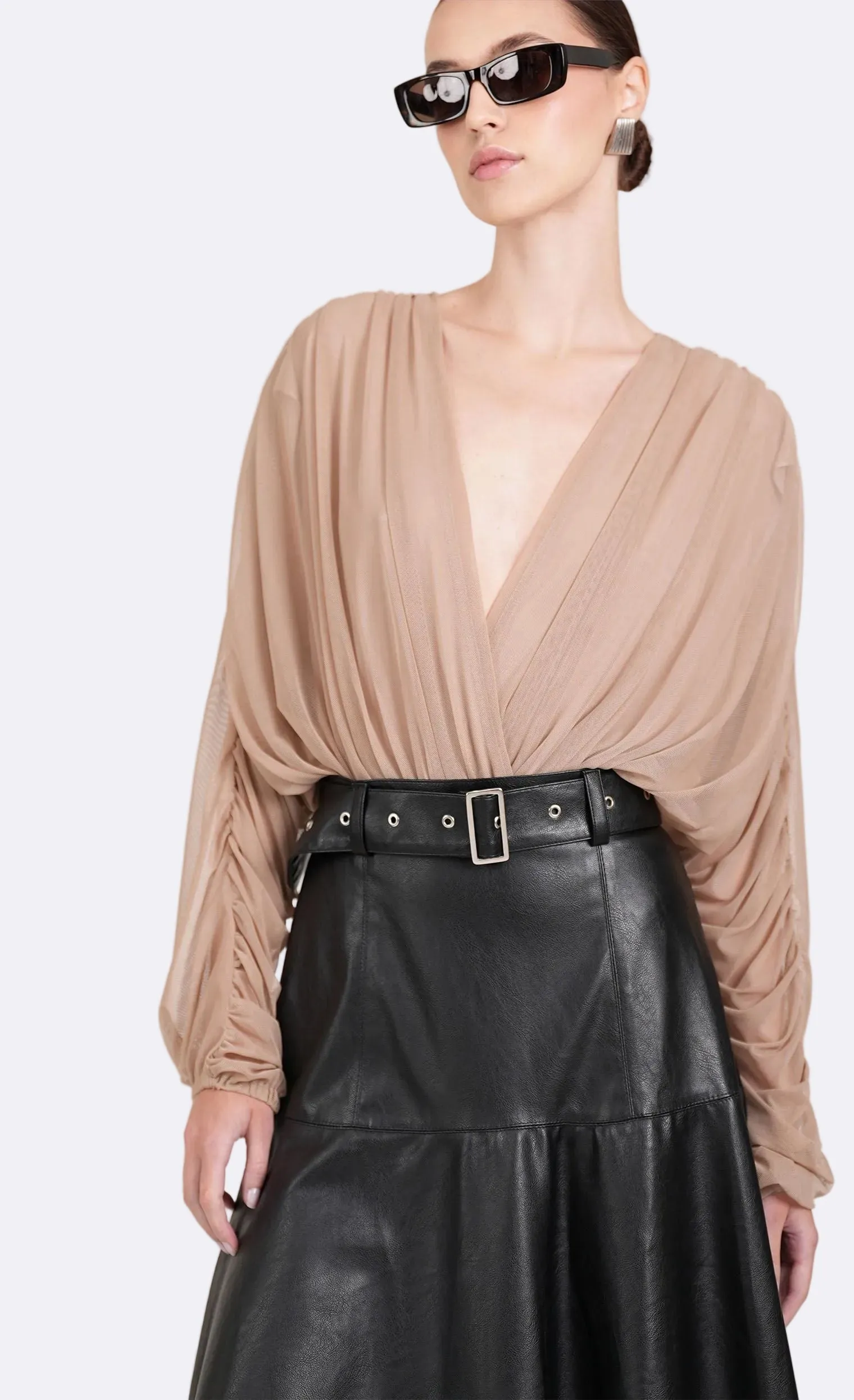 Pia Bodysuit - Taupe sold by Nonchalant Label