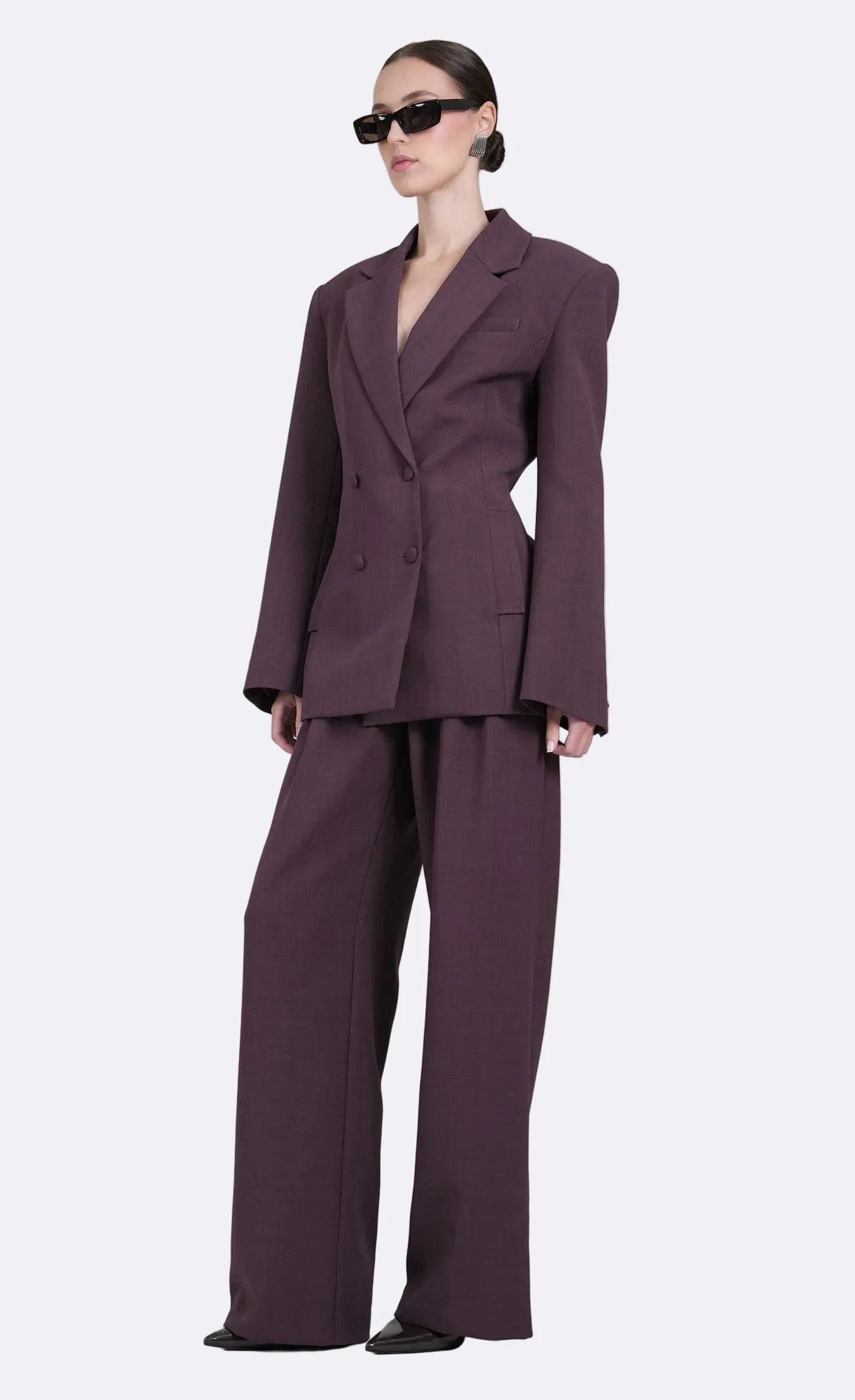 Aveline Blazer - Plum sold by Nonchalant Label product image thumbnail 3