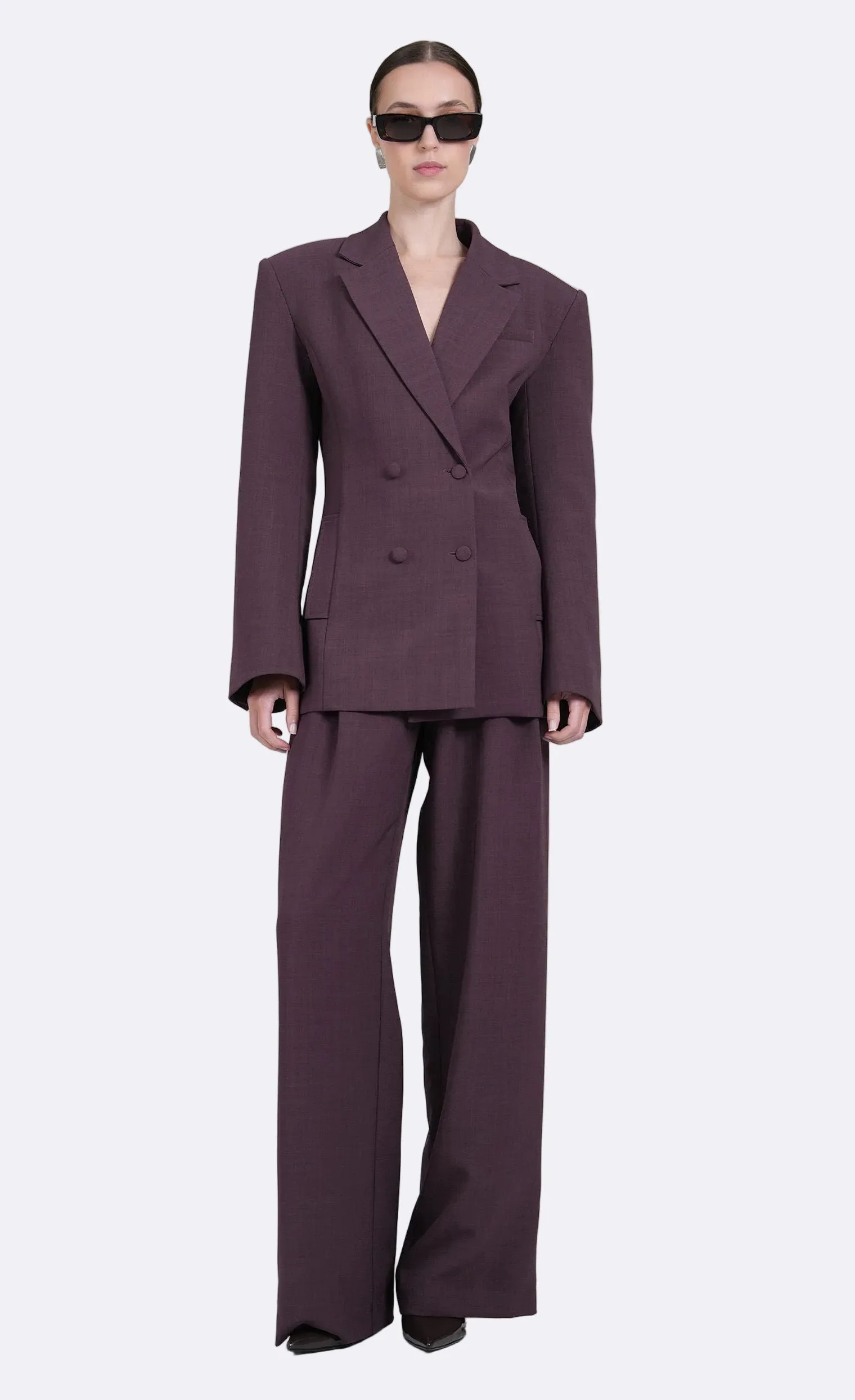 Aveline Blazer - Plum sold by Nonchalant Label product image thumbnail 2