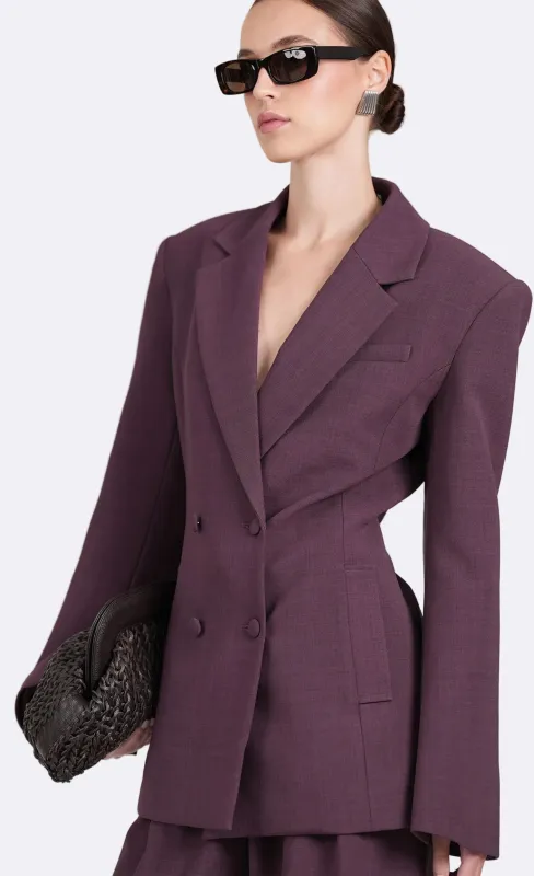 Aveline Blazer - Plum sold by Nonchalant Label