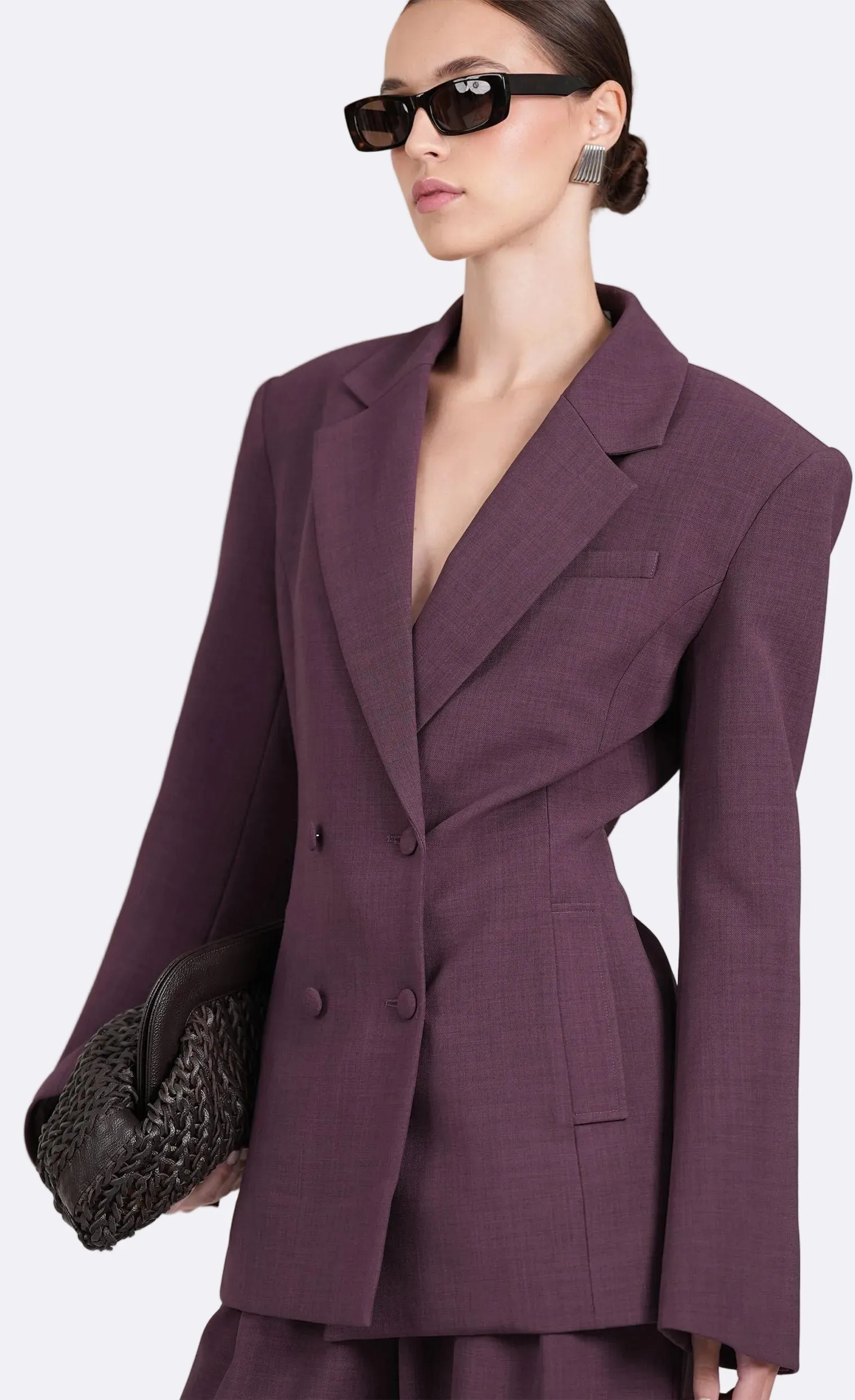Aveline Blazer - Plum sold by Nonchalant Label