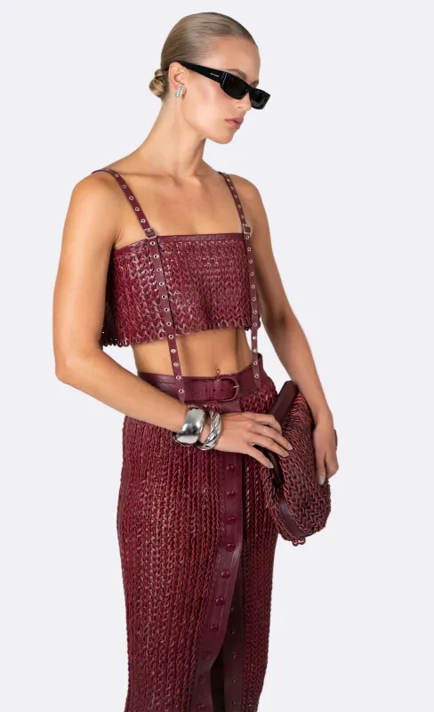 Karter Crop - Bordeaux sold by Nonchalant Label