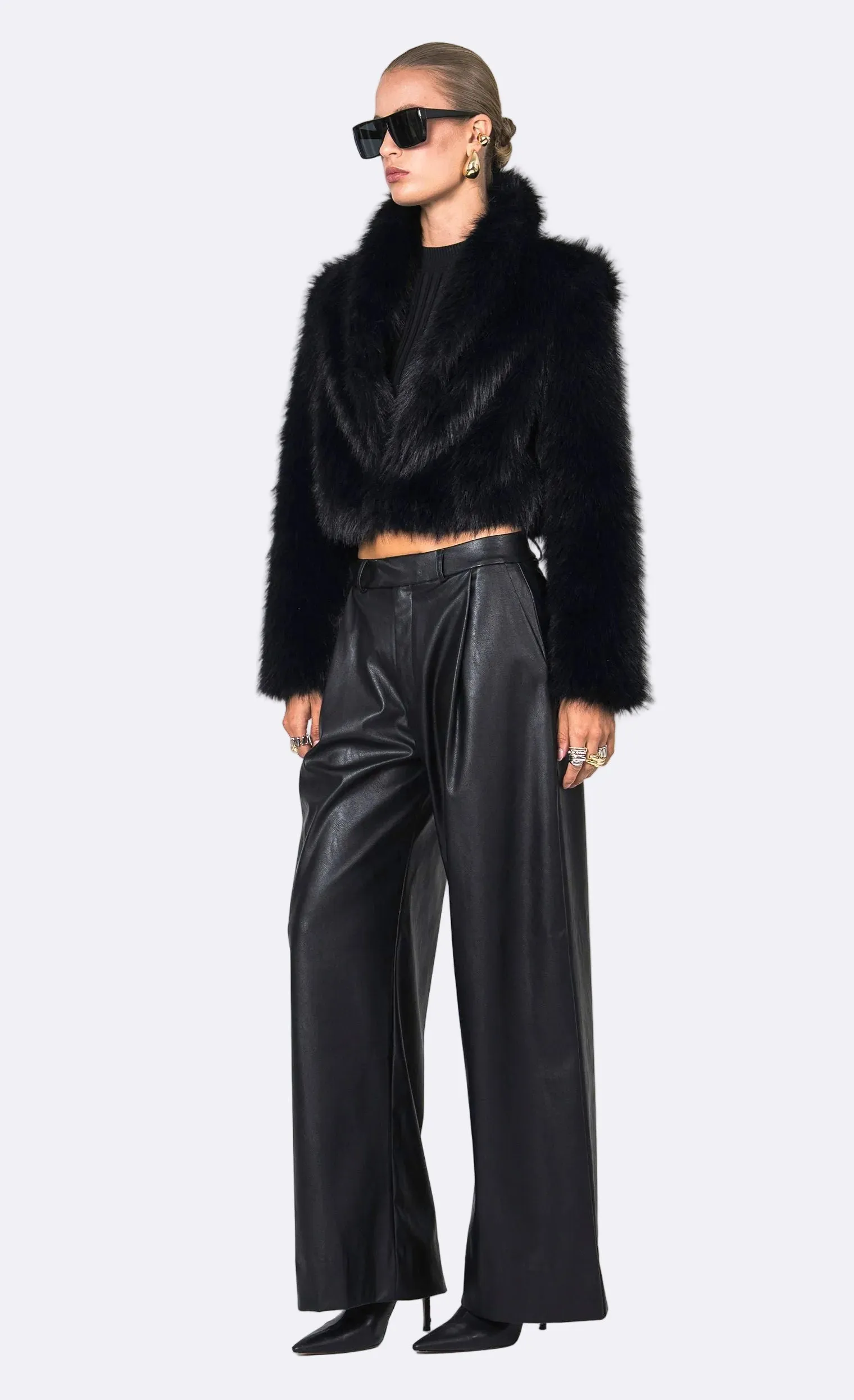 Uma Faux Fur Jacket - Black sold by Nonchalant Label product image thumbnail 3