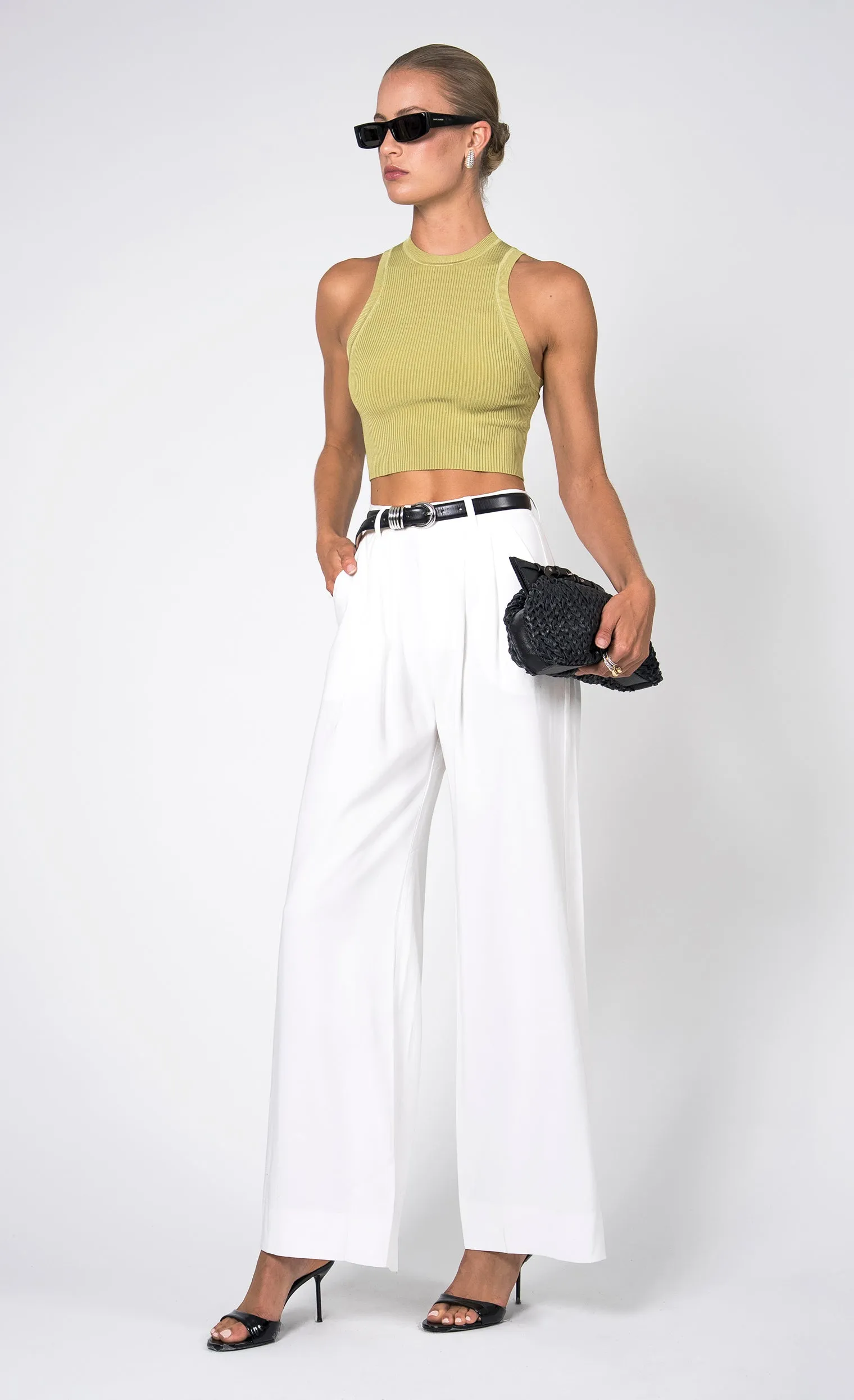 Mia Tank - Soft Green sold by Nonchalant Label product image thumbnail 2