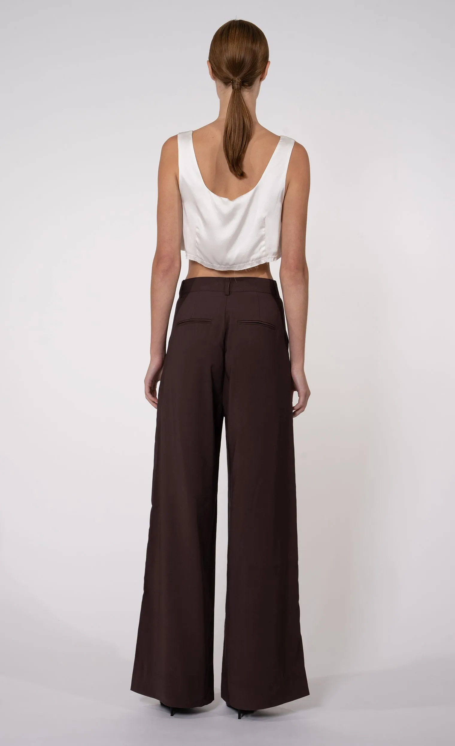 Fabi Wide Leg Pant - Chocolate sold by Nonchalant Label product image thumbnail 3