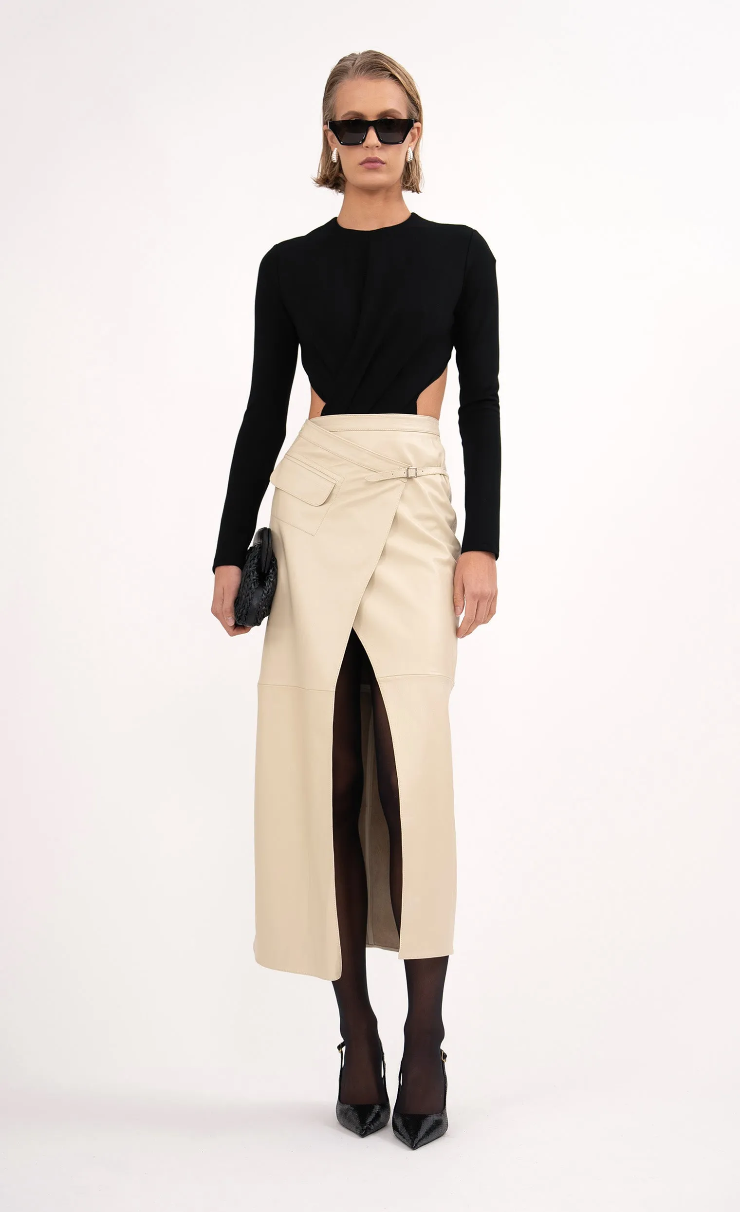 Celeste Leather Skirt sold by Nonchalant Label product image thumbnail 4