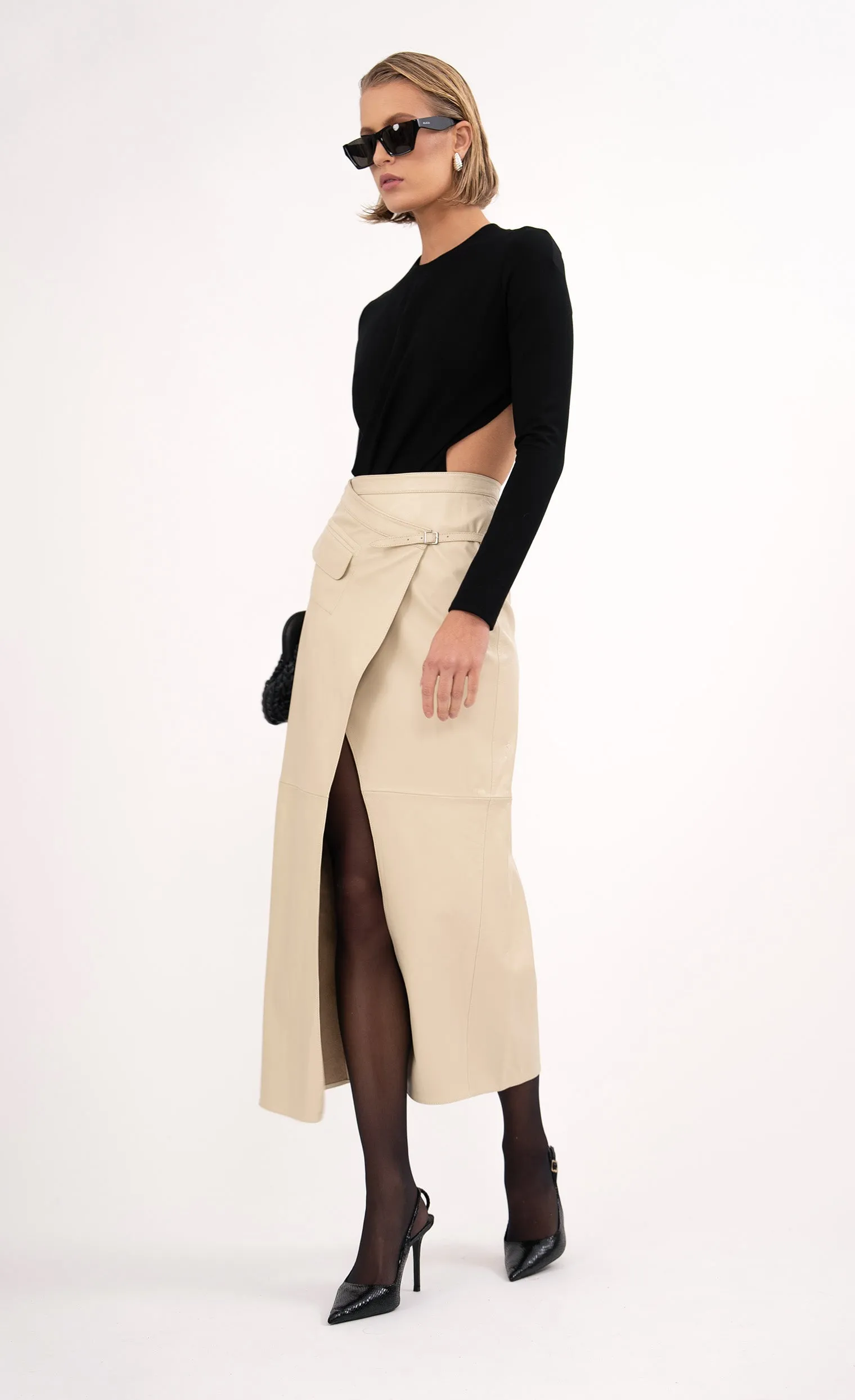 Celeste Leather Skirt sold by Nonchalant Label product image thumbnail 5
