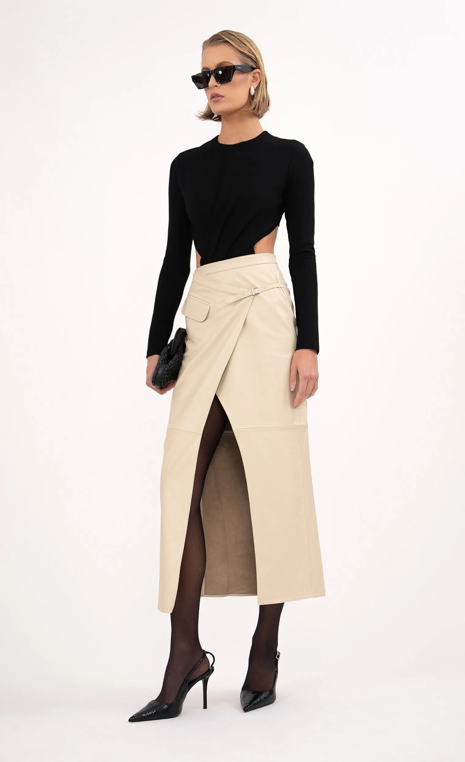 Celeste Leather Skirt sold by Nonchalant Label product image thumbnail 3