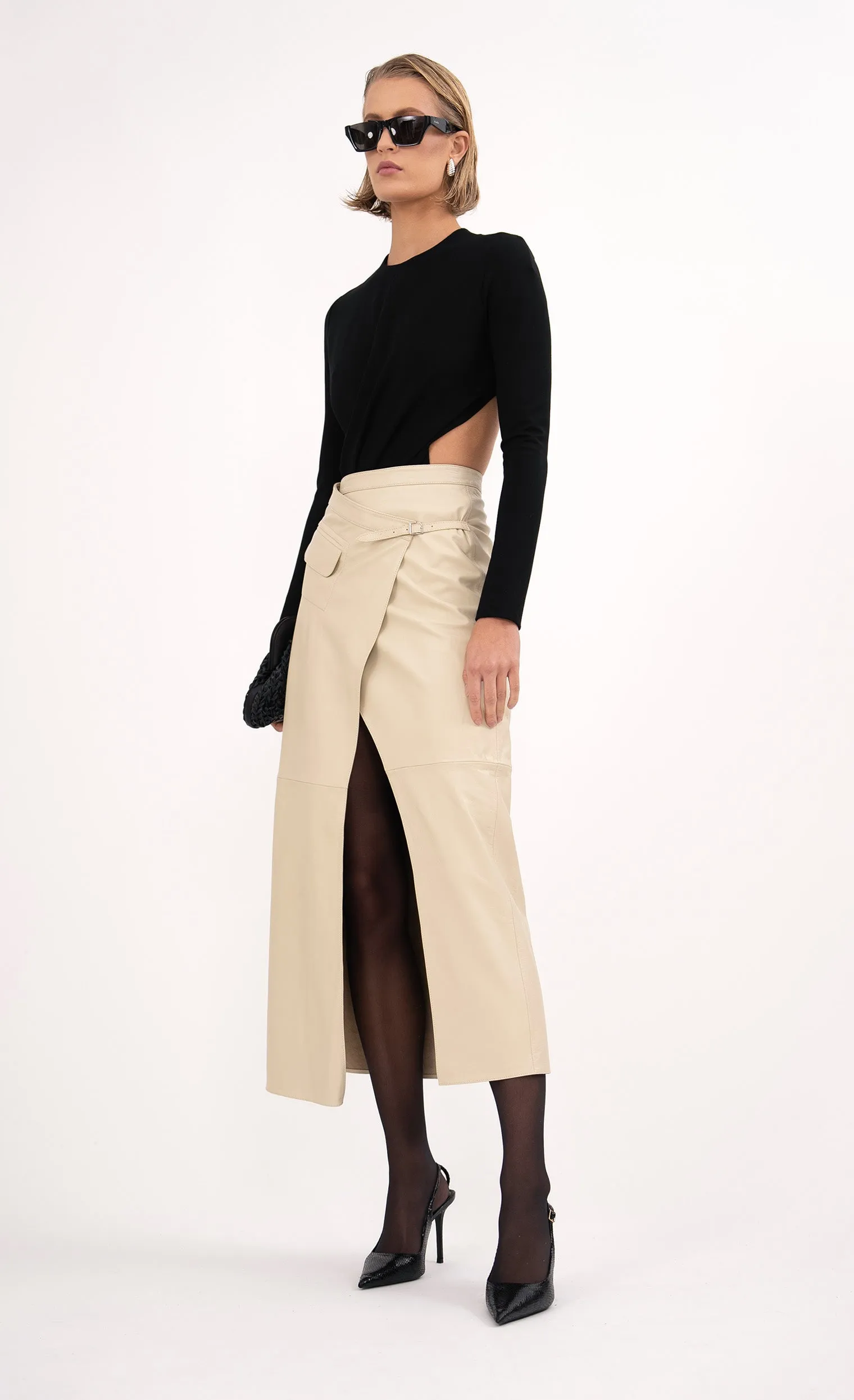 Celeste Leather Skirt sold by Nonchalant Label product image thumbnail 2