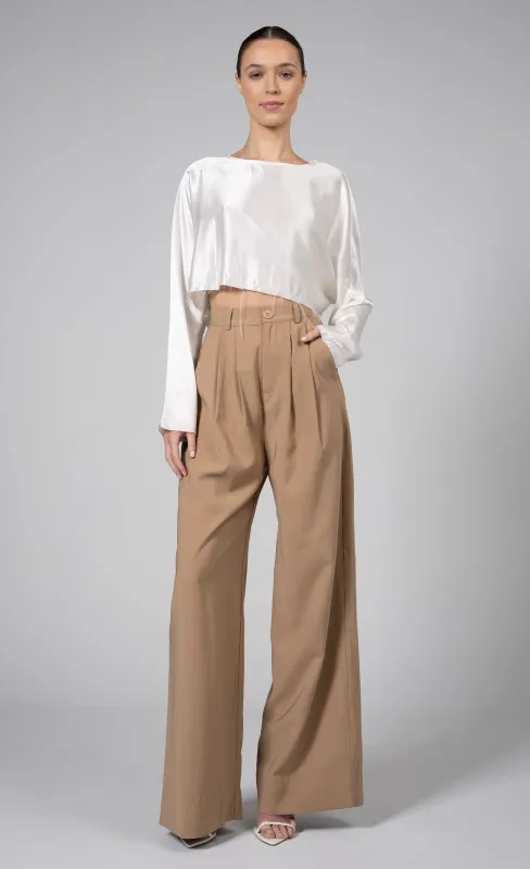 Fabi Wide Leg Pant -  Camel sold by Nonchalant Label
