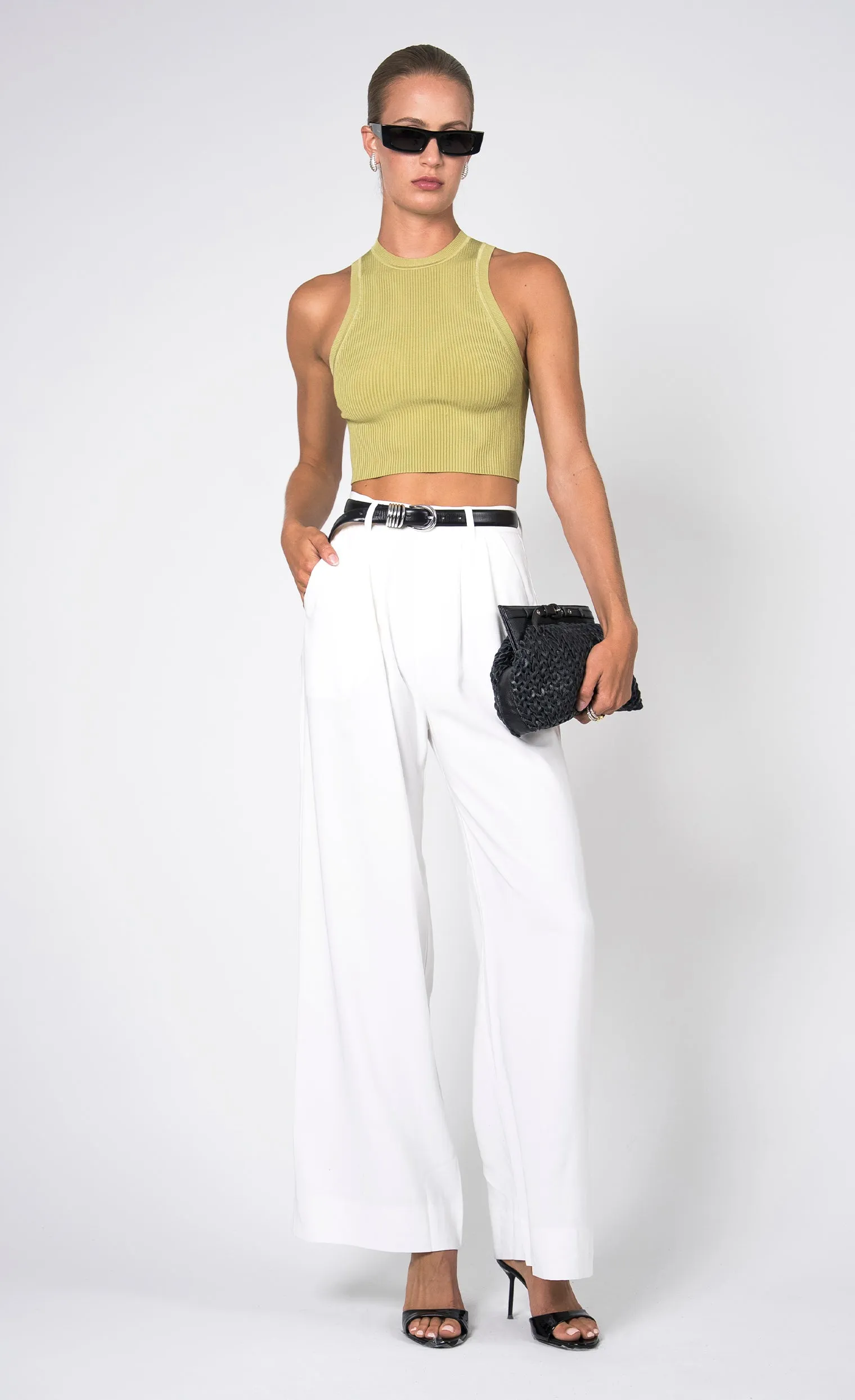Fabi Wide Leg Pant - White sold by Nonchalant Label product image thumbnail 2