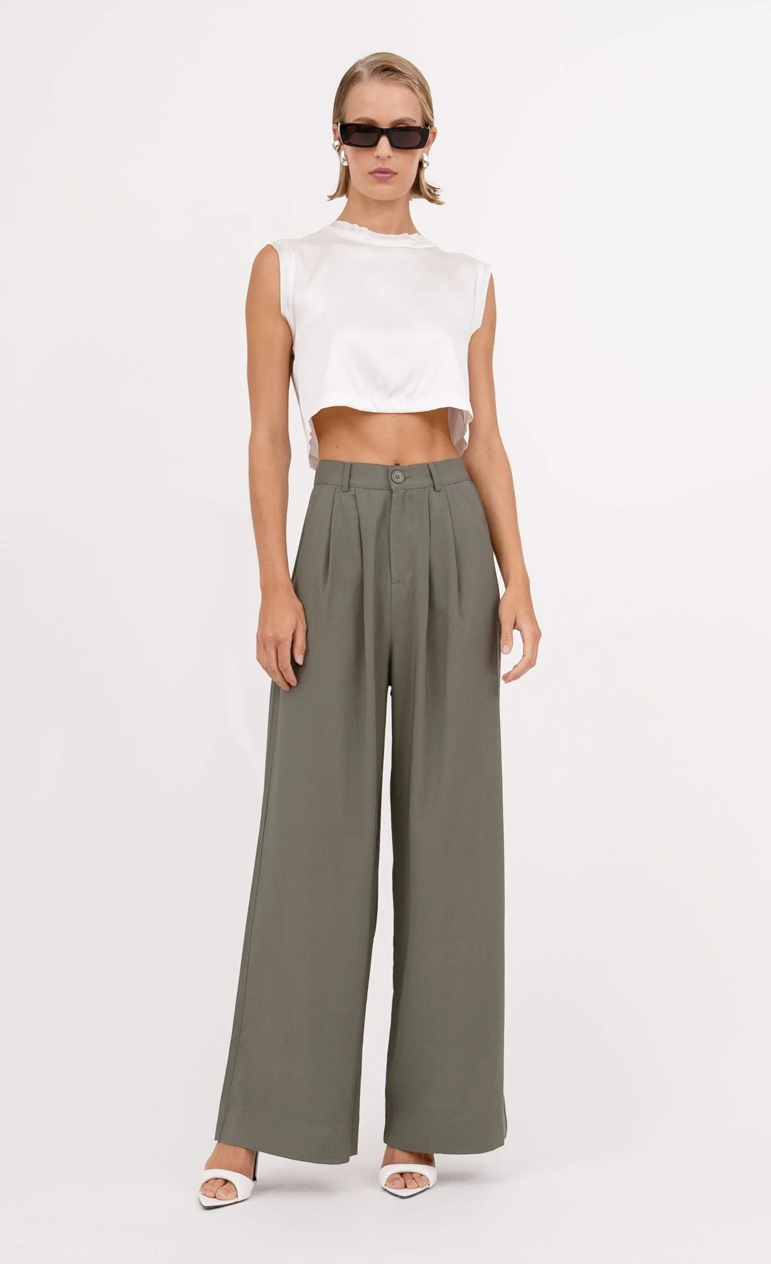 Mel Crop Top - Ivory sold by Nonchalant Label