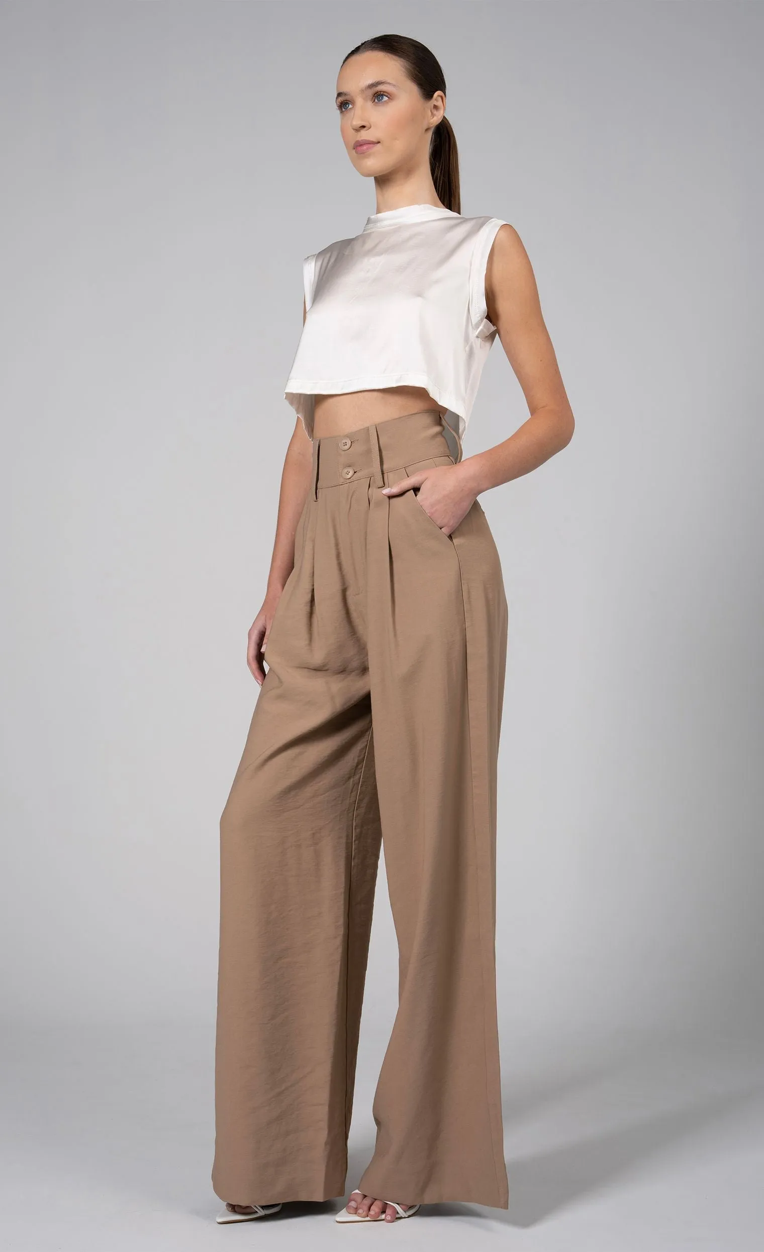 Mel Crop Top - Ivory sold by Nonchalant Label product image thumbnail 5
