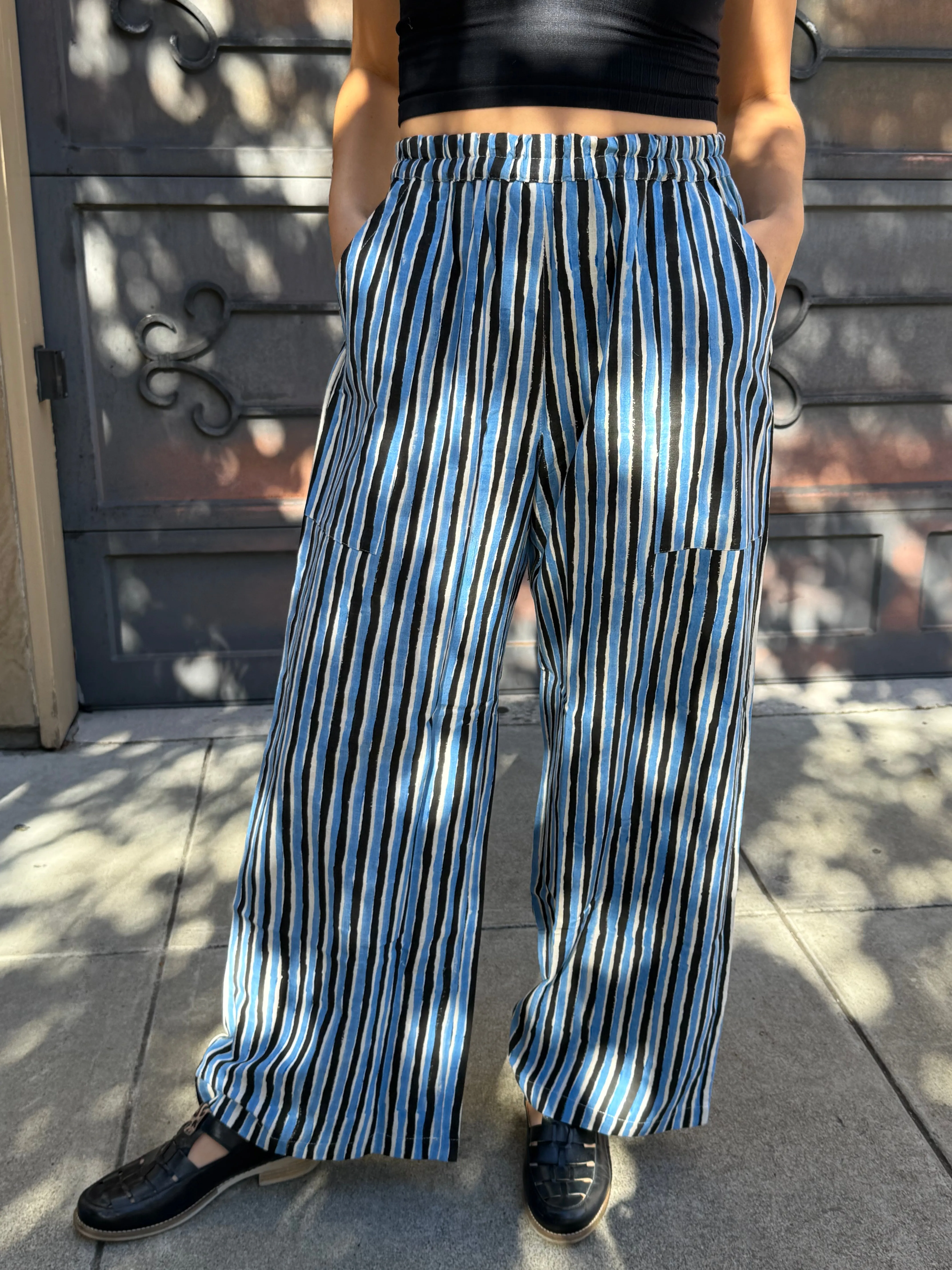 Omar Black and Blue Stripes sold by Happy French Gang