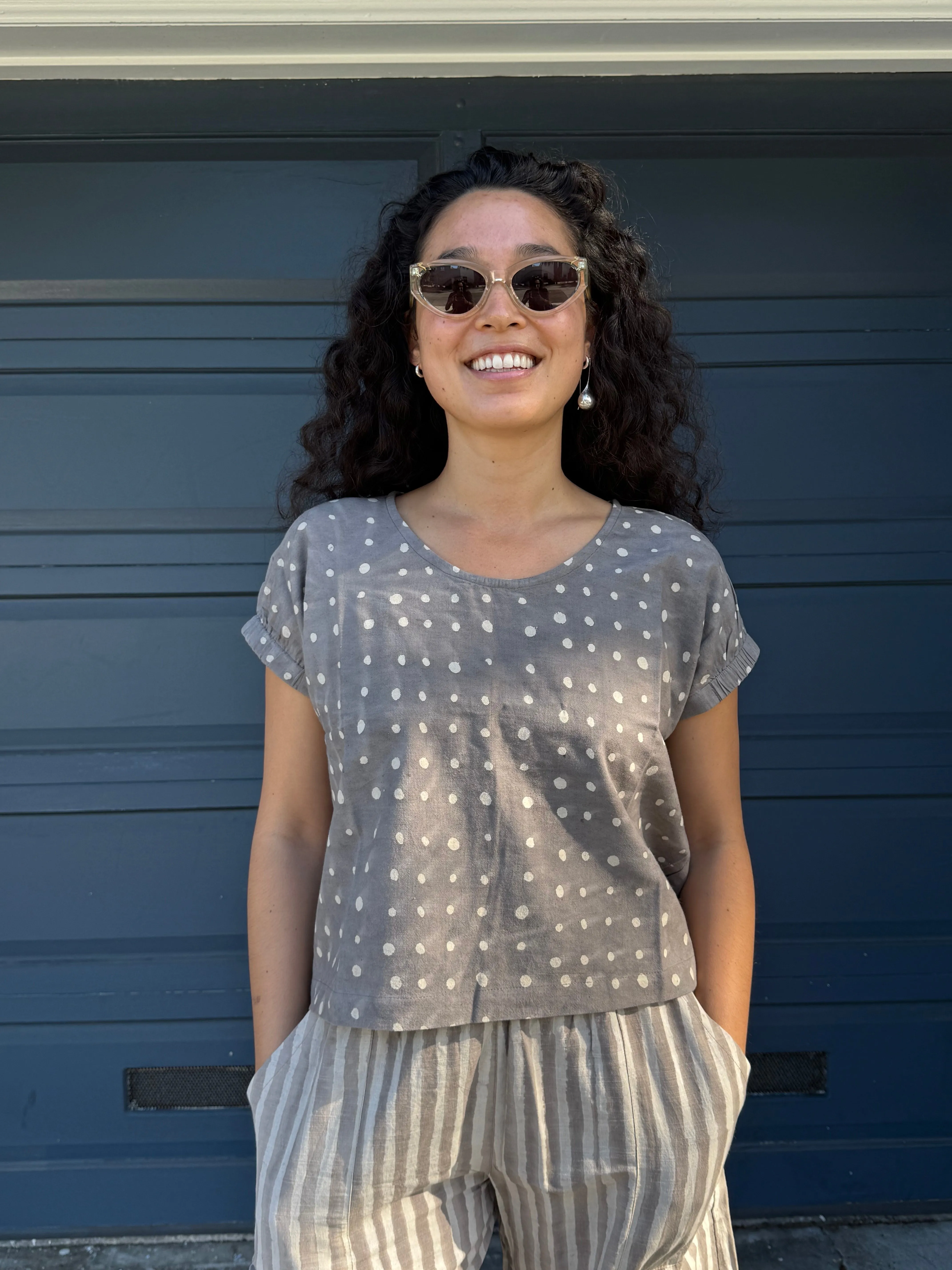 Zelia Grey Dots - Natural Variation sold by Happy French Gang