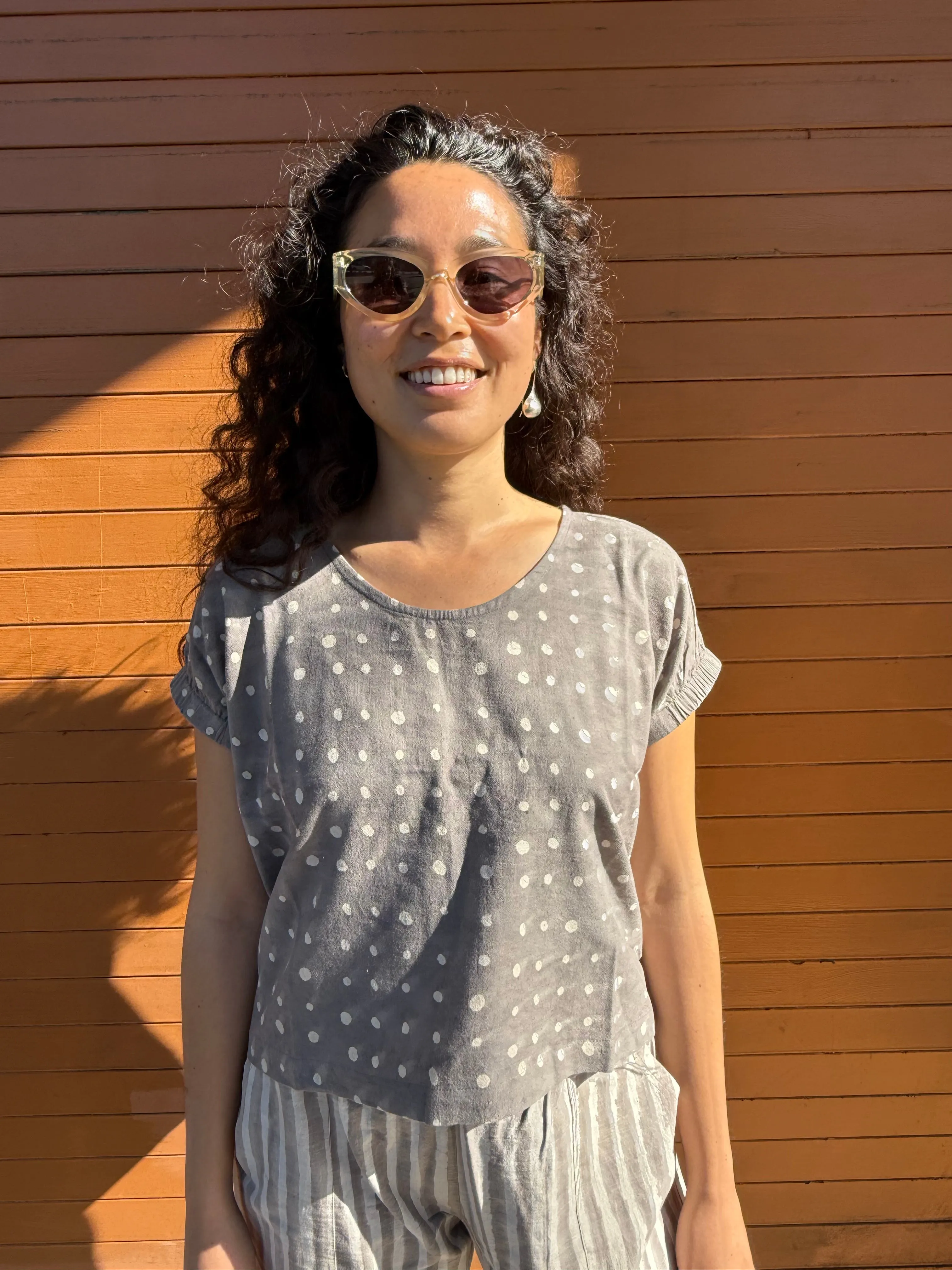 Zelia Grey Dots - Natural Variation sold by Happy French Gang product image thumbnail 4