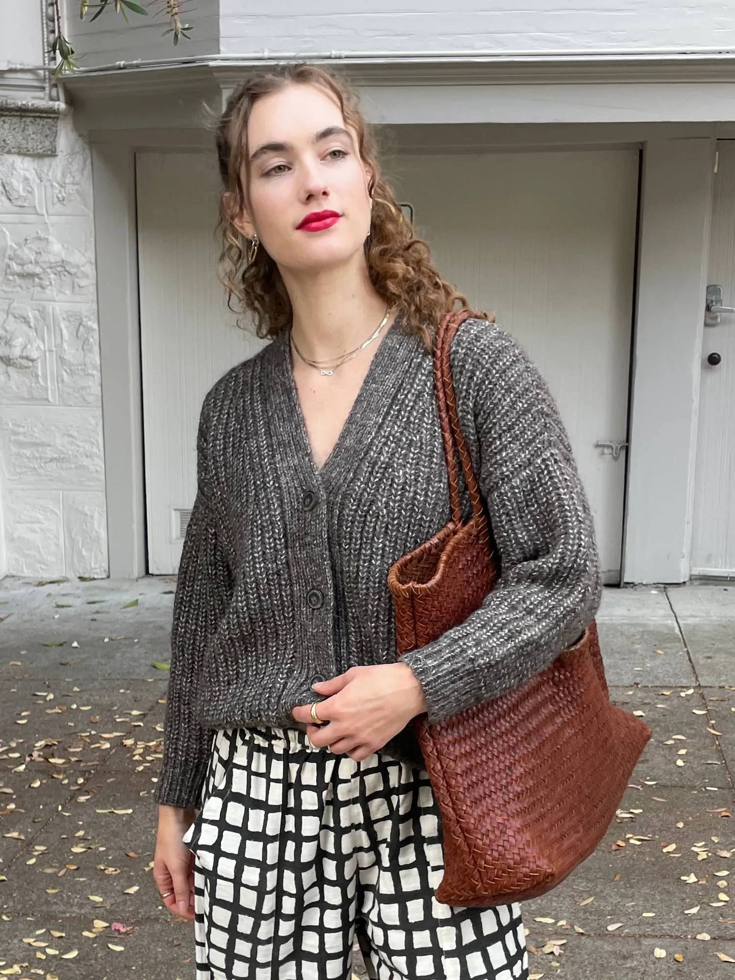 Graphite Gaston Cardigan, Undyed Alpaca sold by Happy French Gang