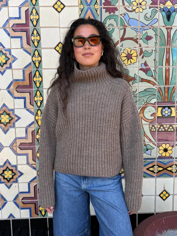 Brown Bruno Highland Wool Sweater made by Happy French Gang