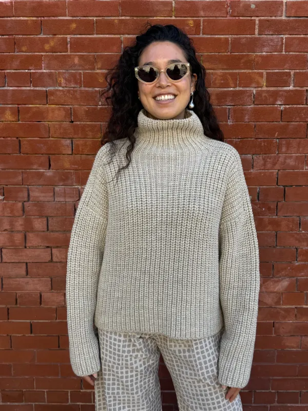 Bruno Highland Wool Sweater - Beige made by Happy French Gang