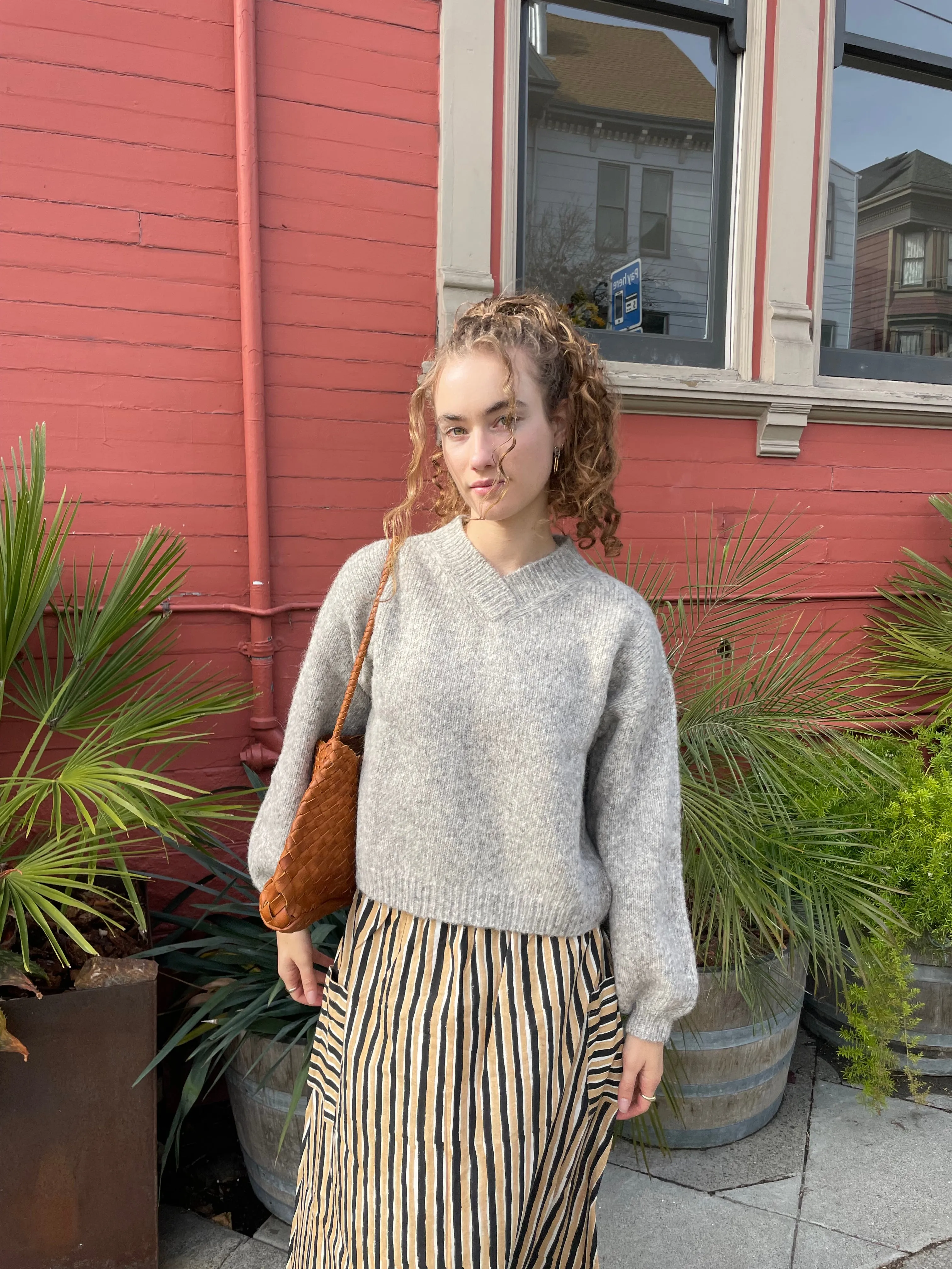 Hand-loomed Silver Félix Sweater, Undyed Alpaca sold by Happy French Gang product image thumbnail 5