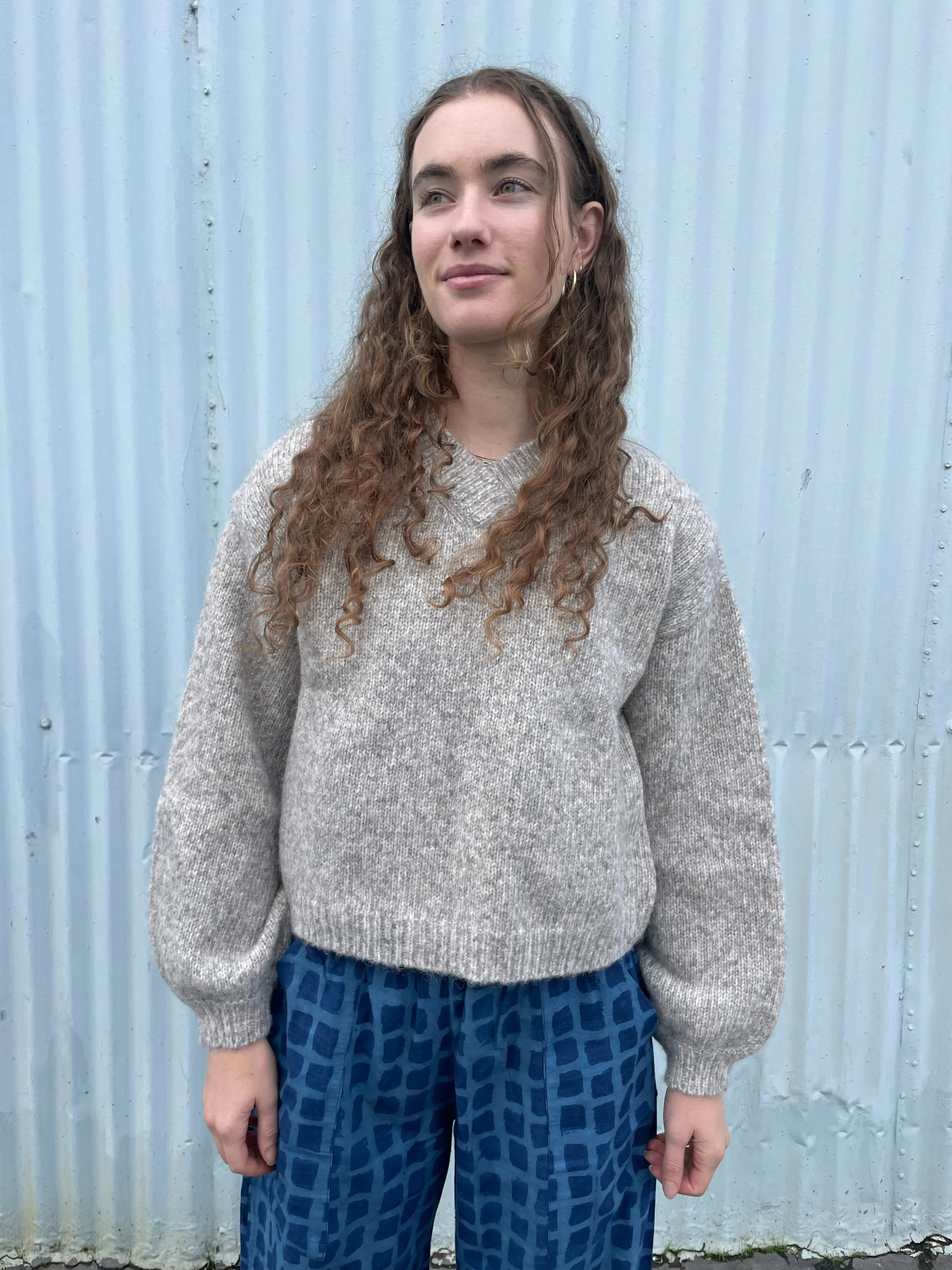 Hand-loomed Silver Félix Sweater, Undyed Alpaca sold by Happy French Gang product image thumbnail 3