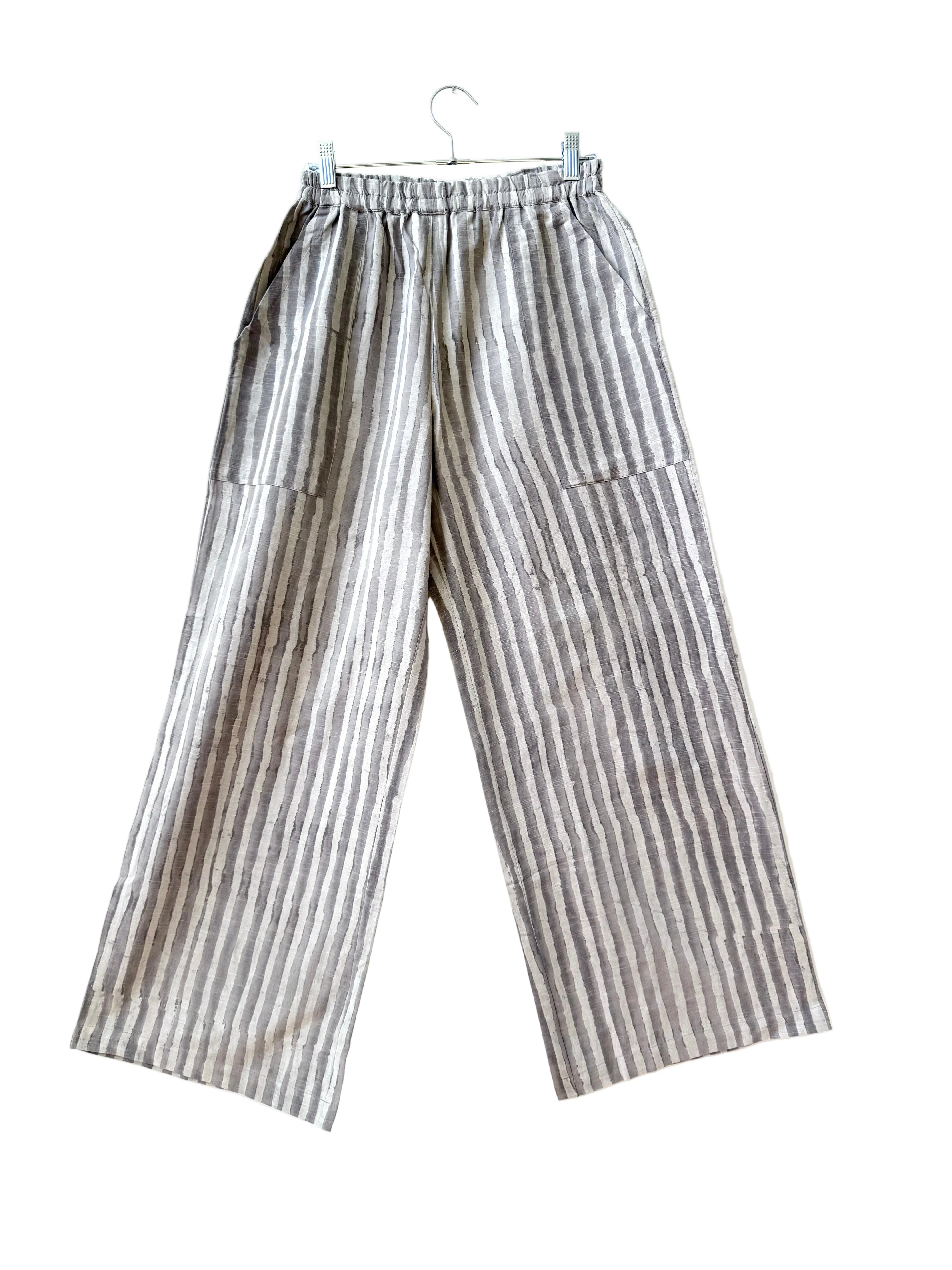 Omar Grey Stripe Pants sold by Happy French Gang