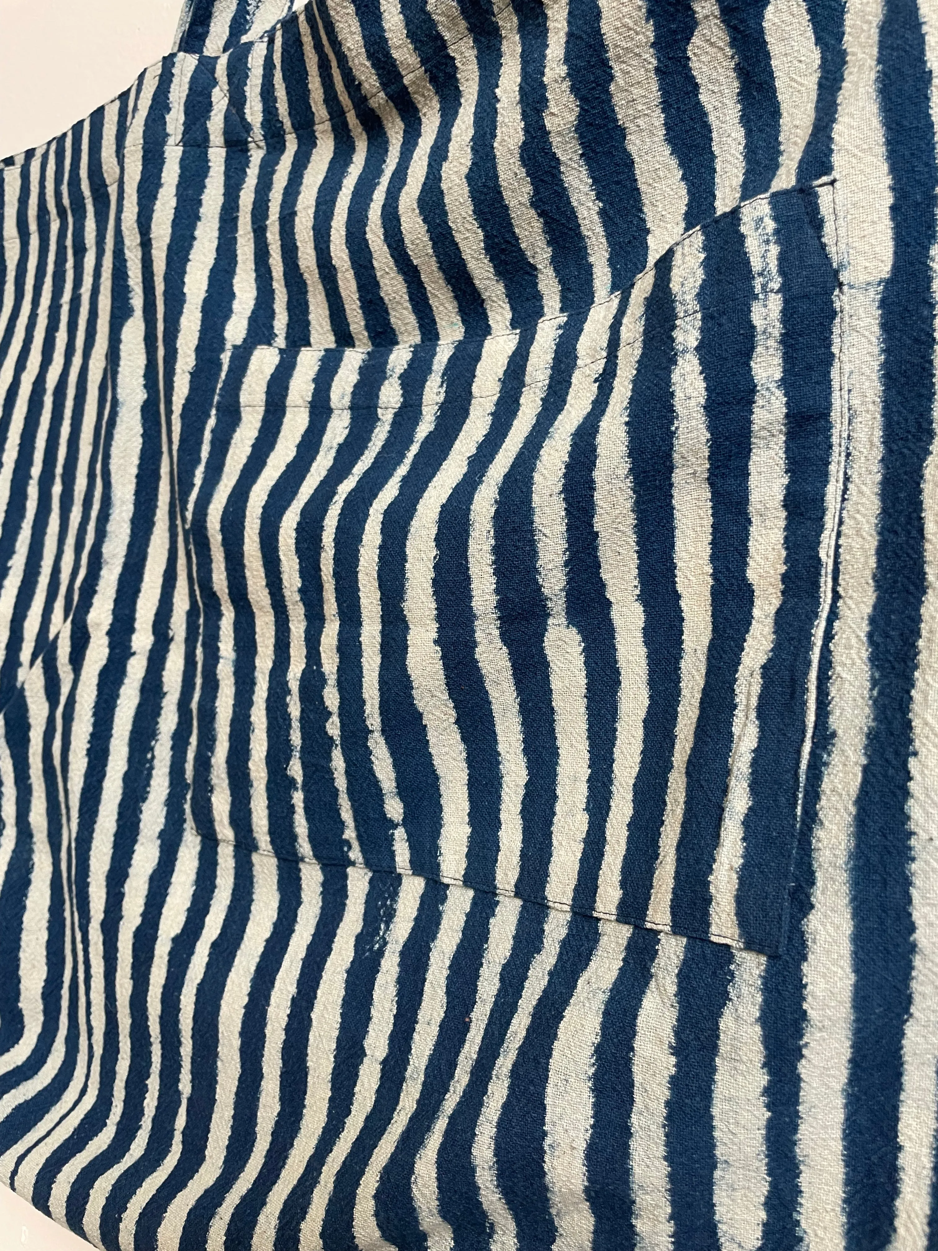 Weekend Tote Bag - Indigo Stripes sold by Happy French Gang product image thumbnail 4