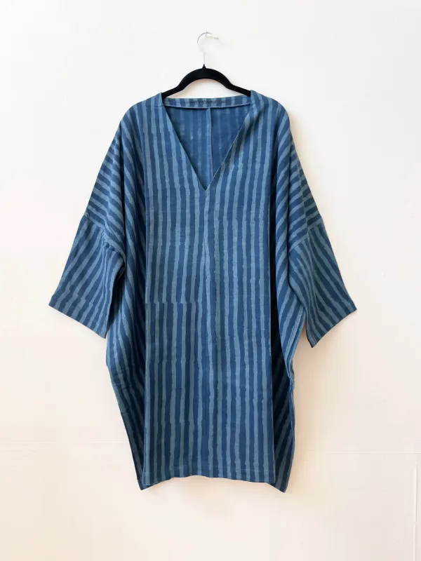 Dress / Tunic Indigo Dark Stripe sold by Happy French Gang