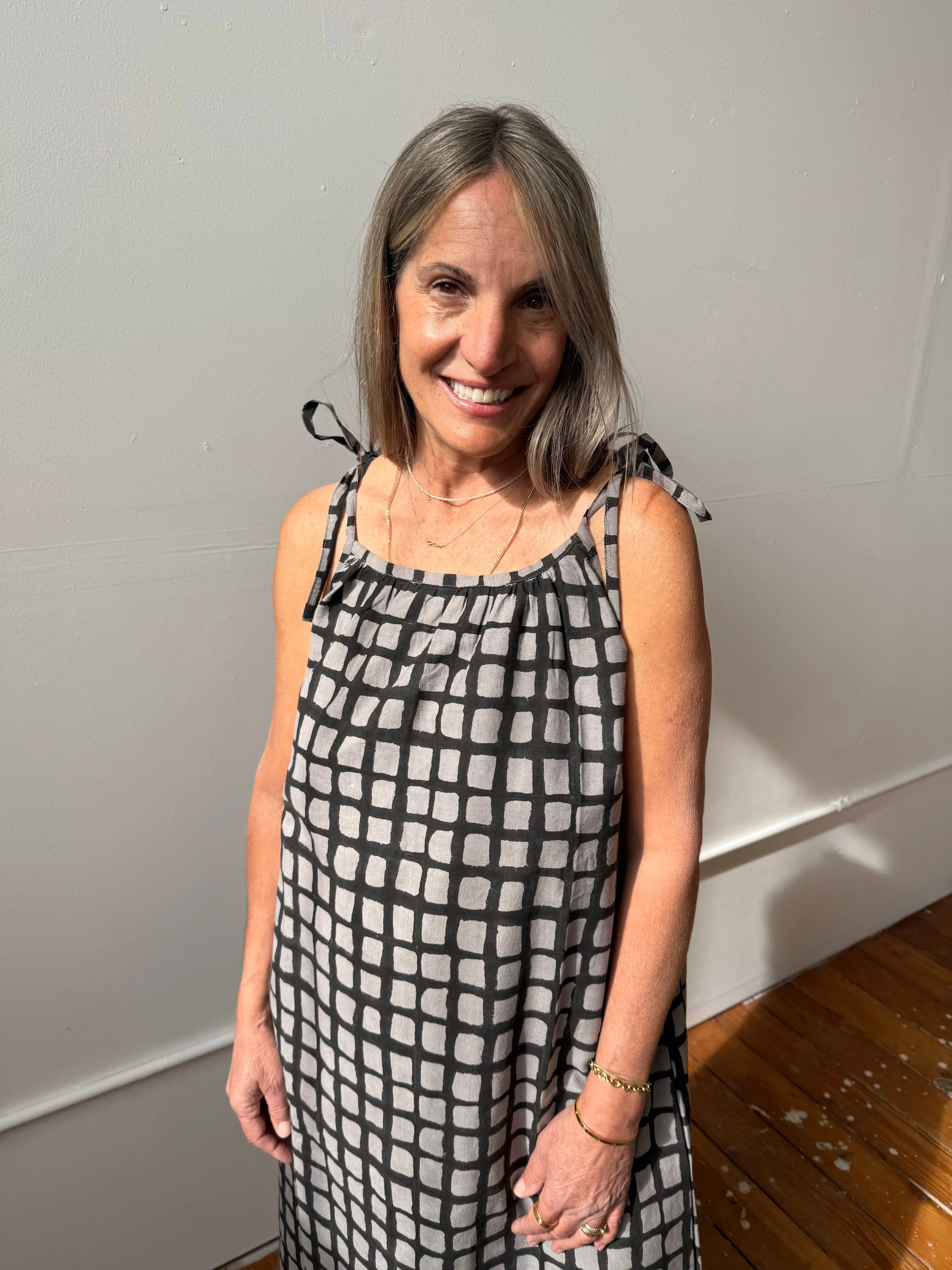 Aurore Dress Black Grid And Grey sold by Happy French Gang product image thumbnail 2